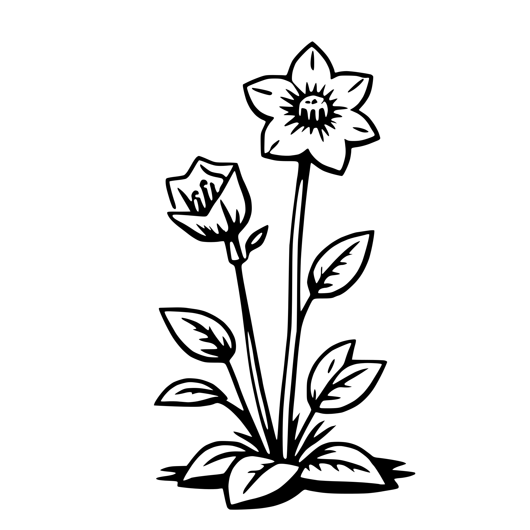 AI-generated SVG of a bellflower