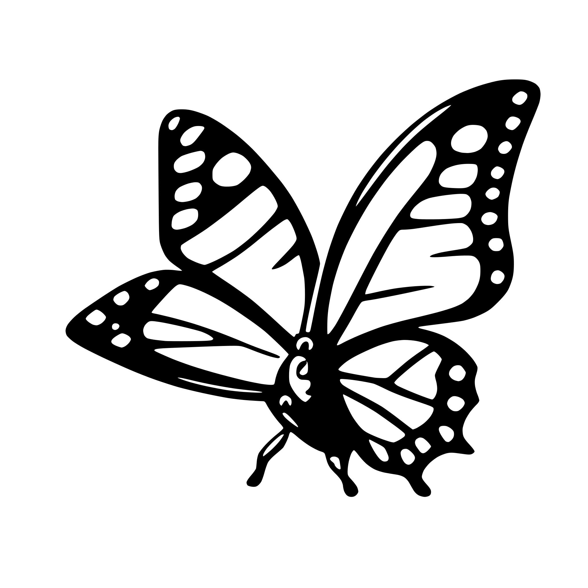 AI-generated SVG of 'very simple butterfly'