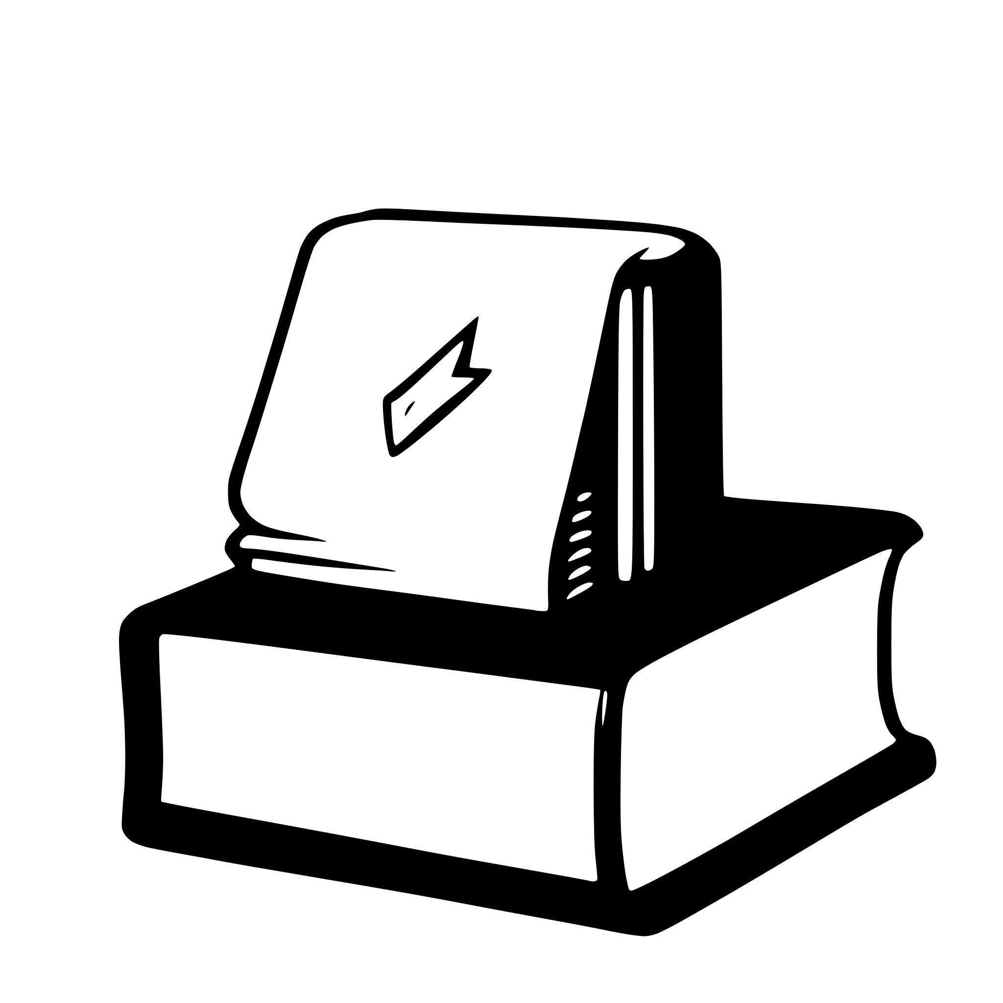 AI-generated SVG of a logo solid book exam