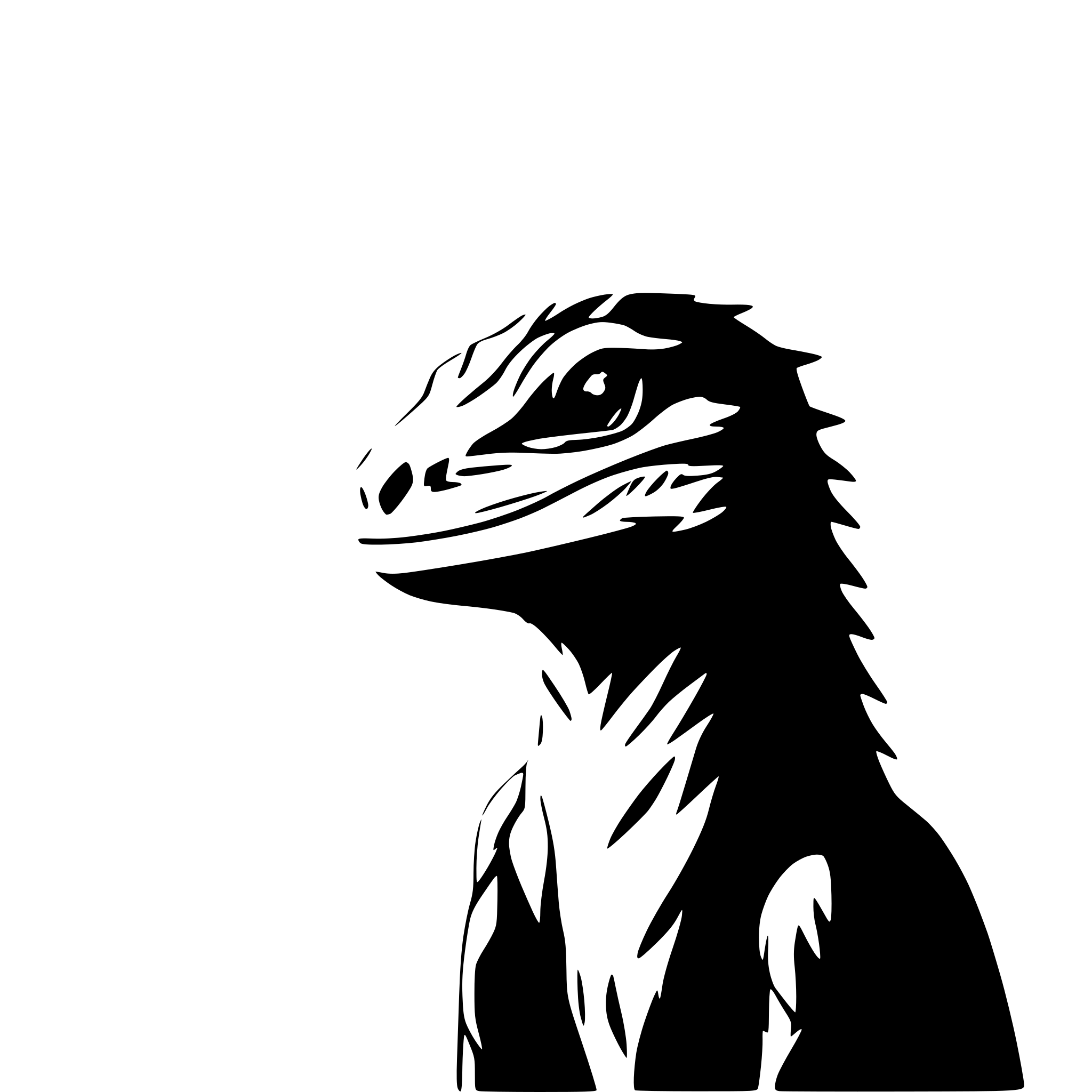 AI-generated SVG of 'Bearded dragon, head,'