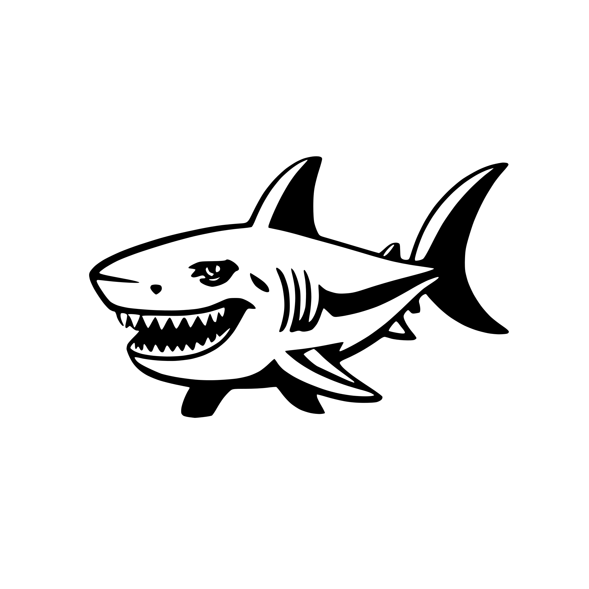 AI-generated SVG of 'sad shark'