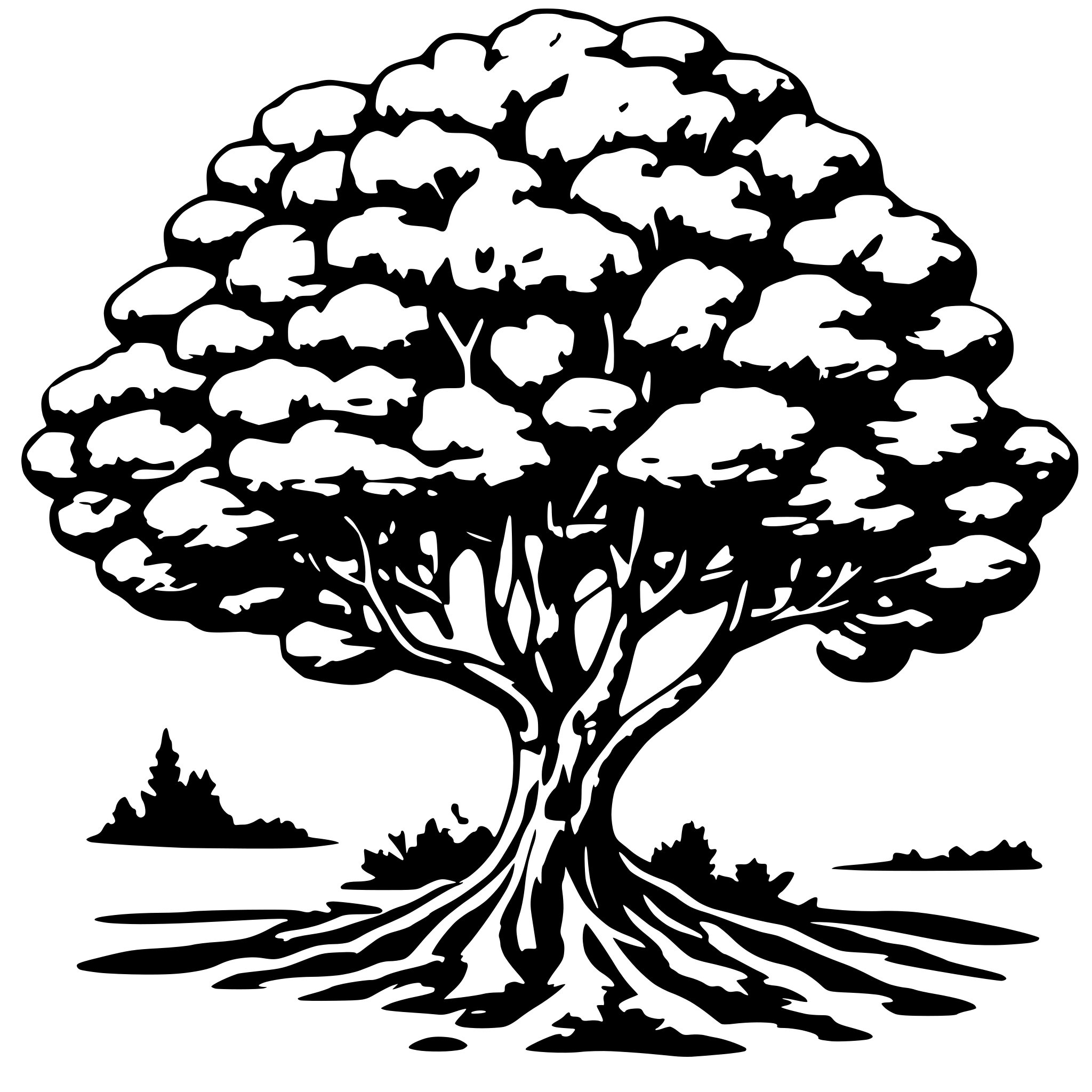 AI-generated SVG of a tree