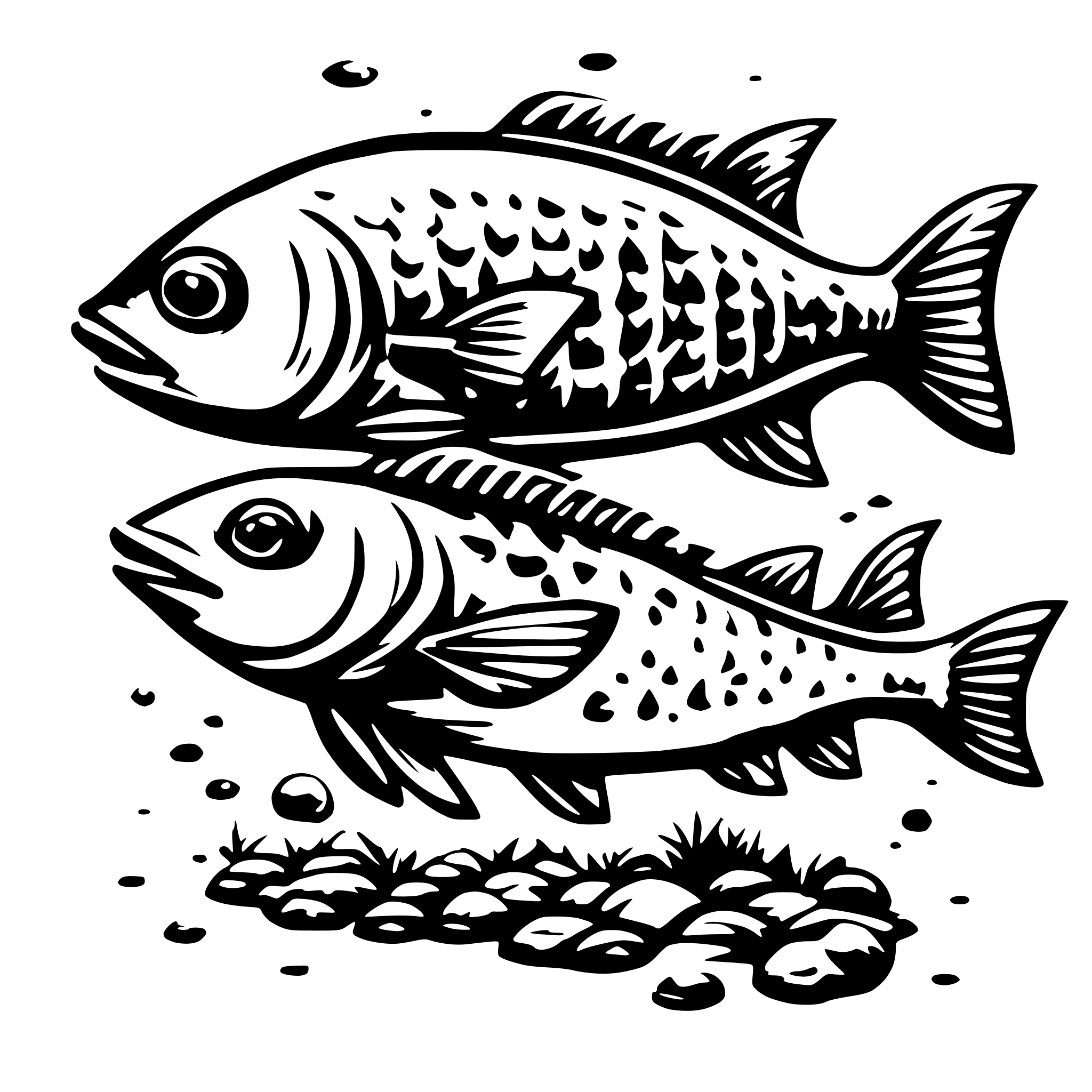 AI-generated SVG of a fishes