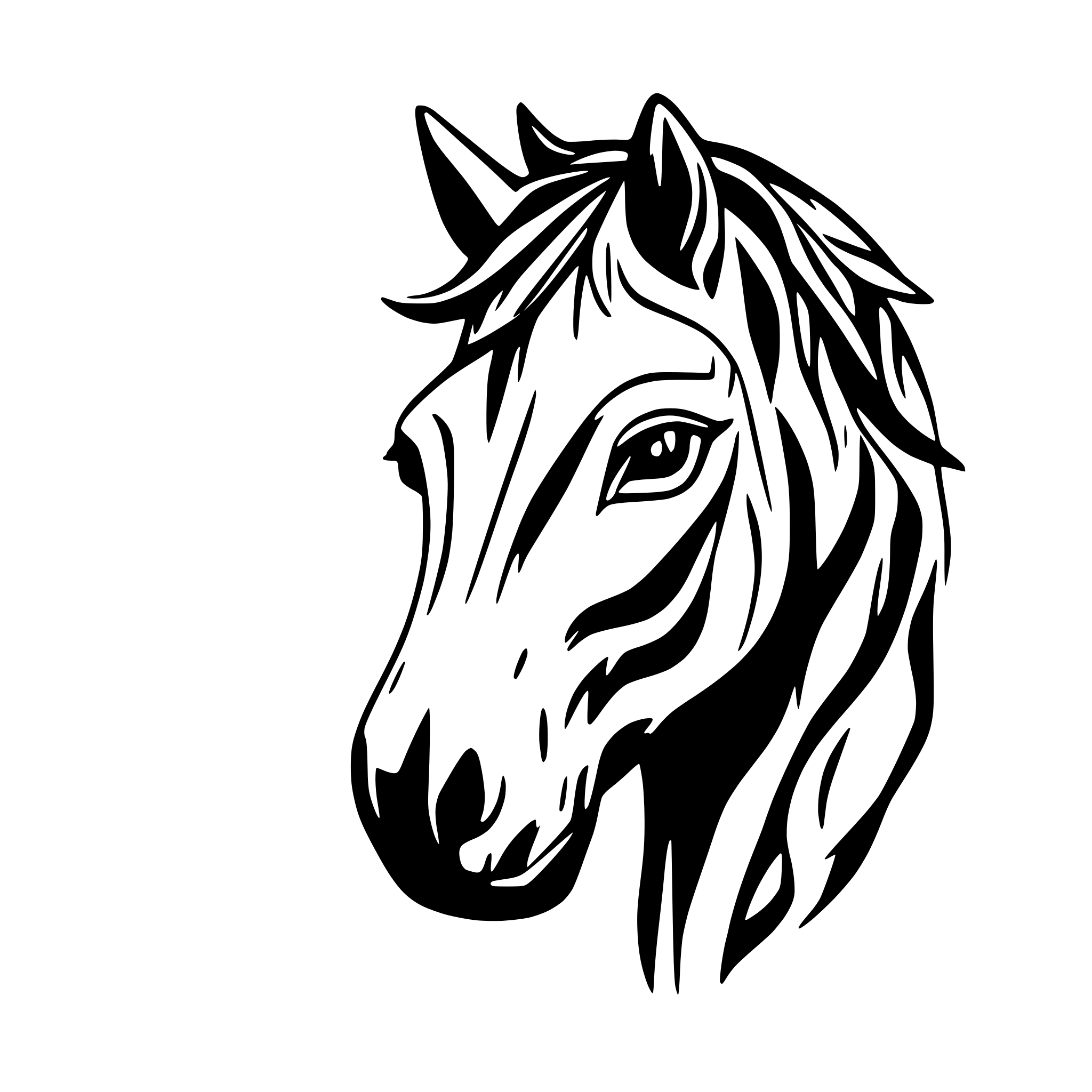 AI-generated SVG of a horse head