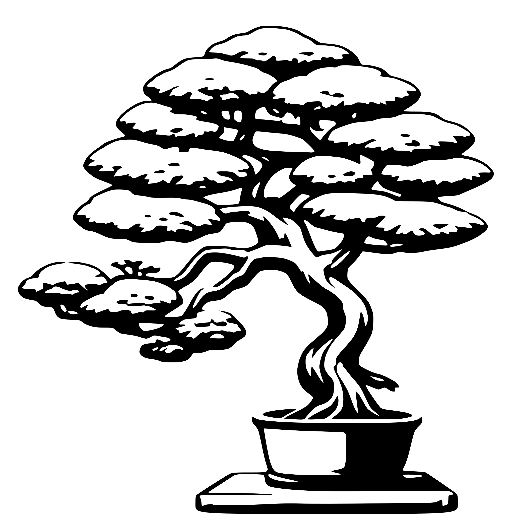 AI-generated SVG of a bonsai