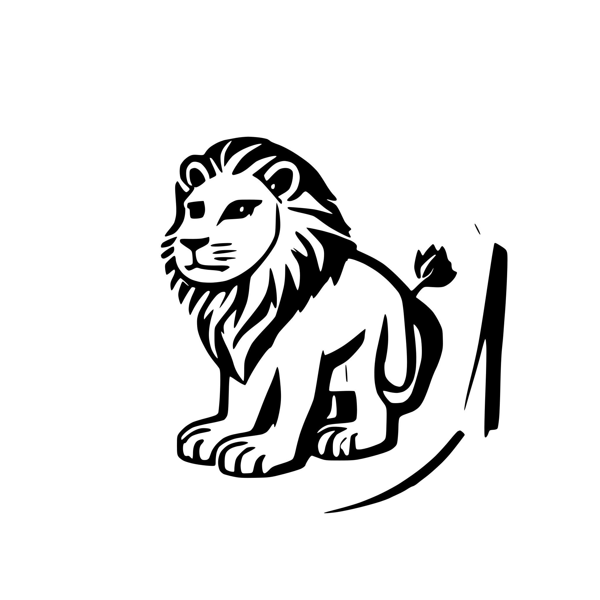 AI-generated SVG of a swedish lion