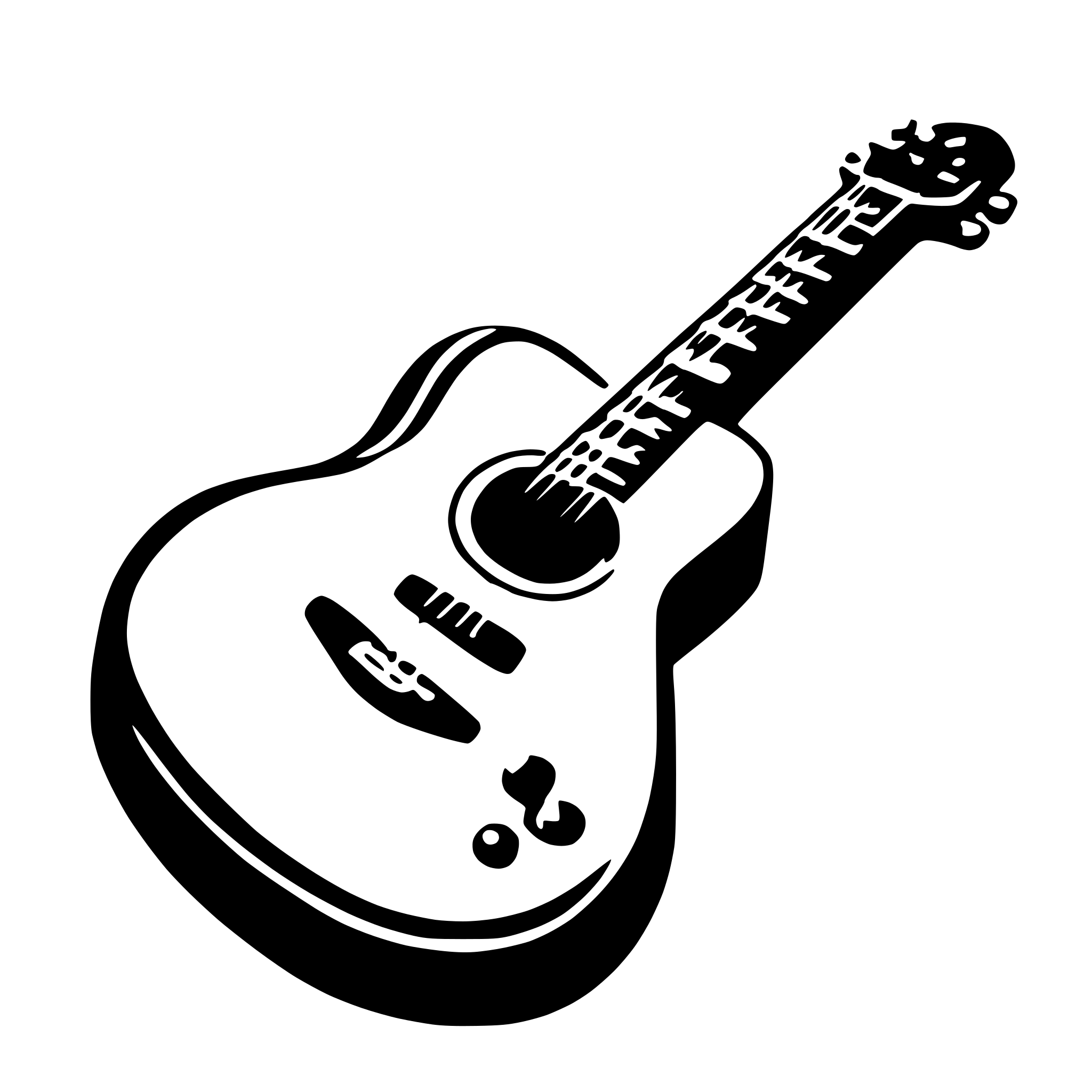 AI-generated SVG of a Stencil guitar