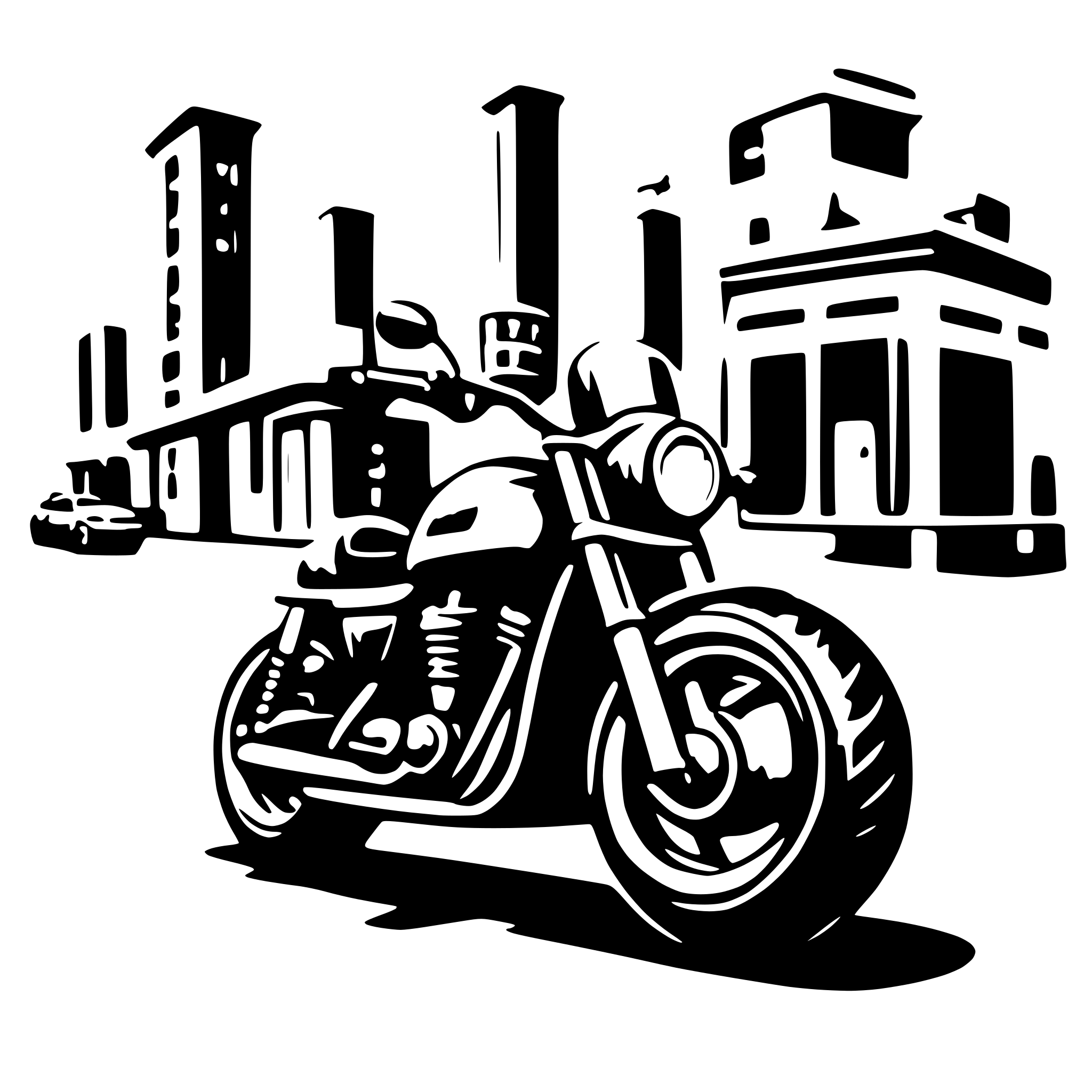 AI-generated SVG of 'oficina motos'