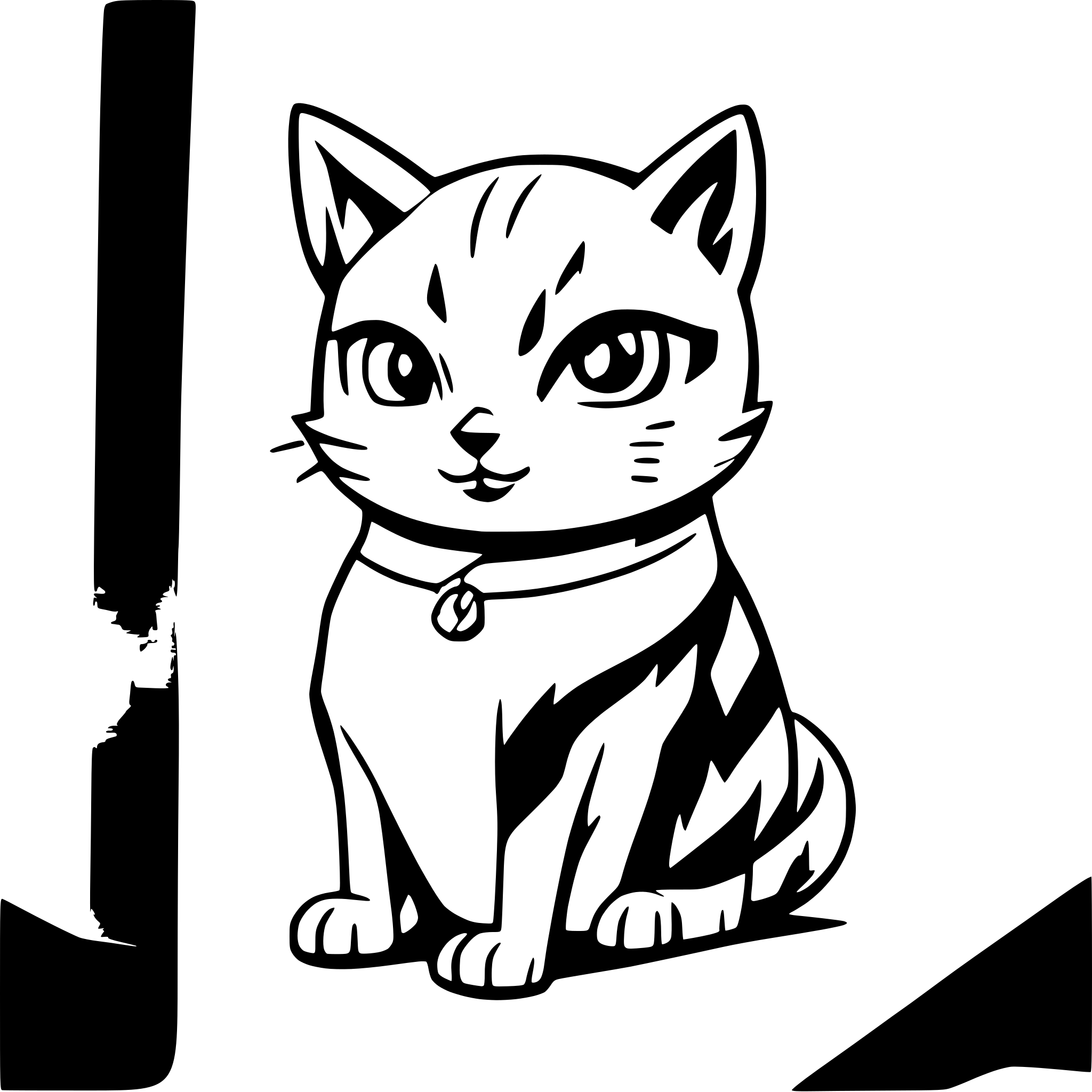 AI-generated SVG of 'cat'