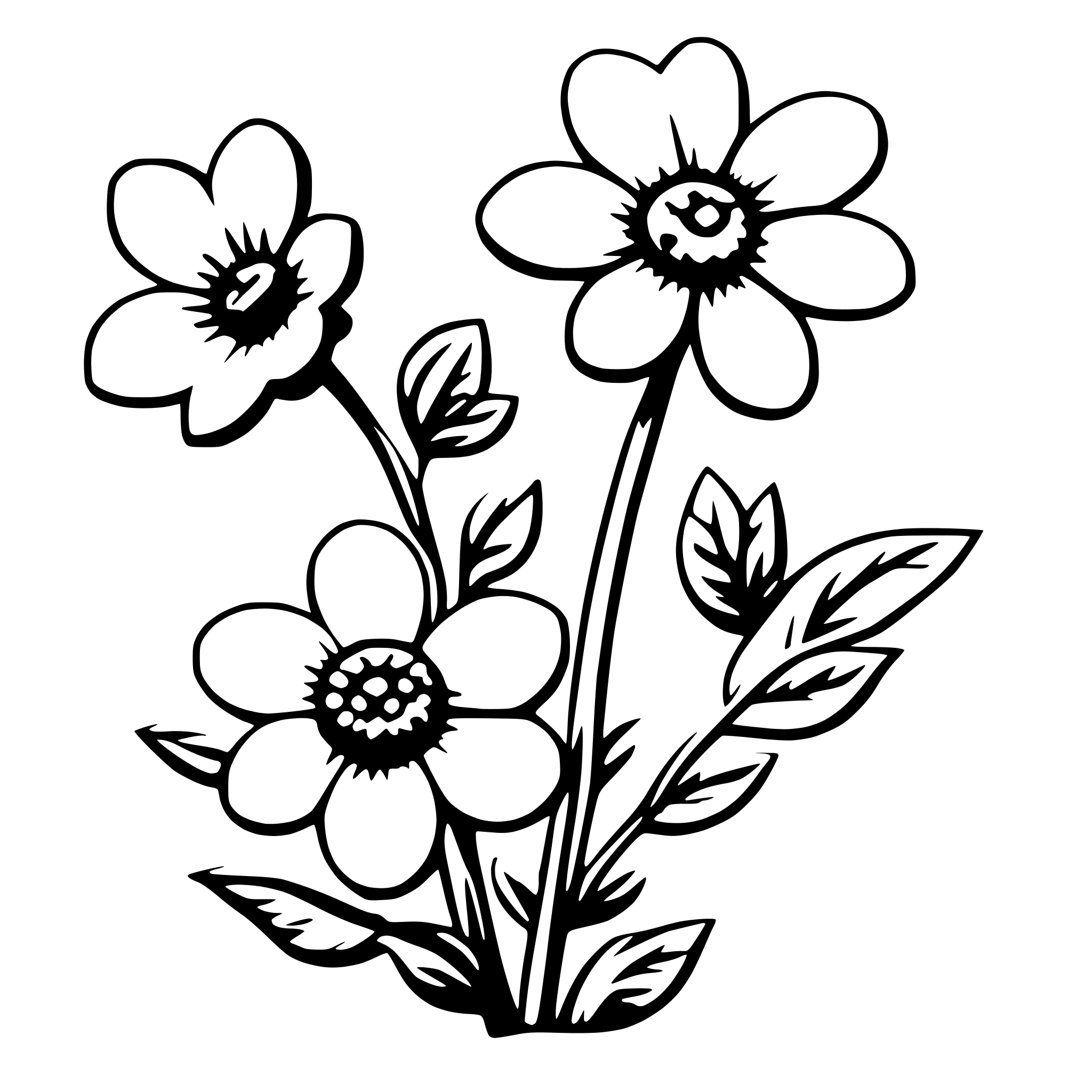 AI-generated SVG of a flower yellow