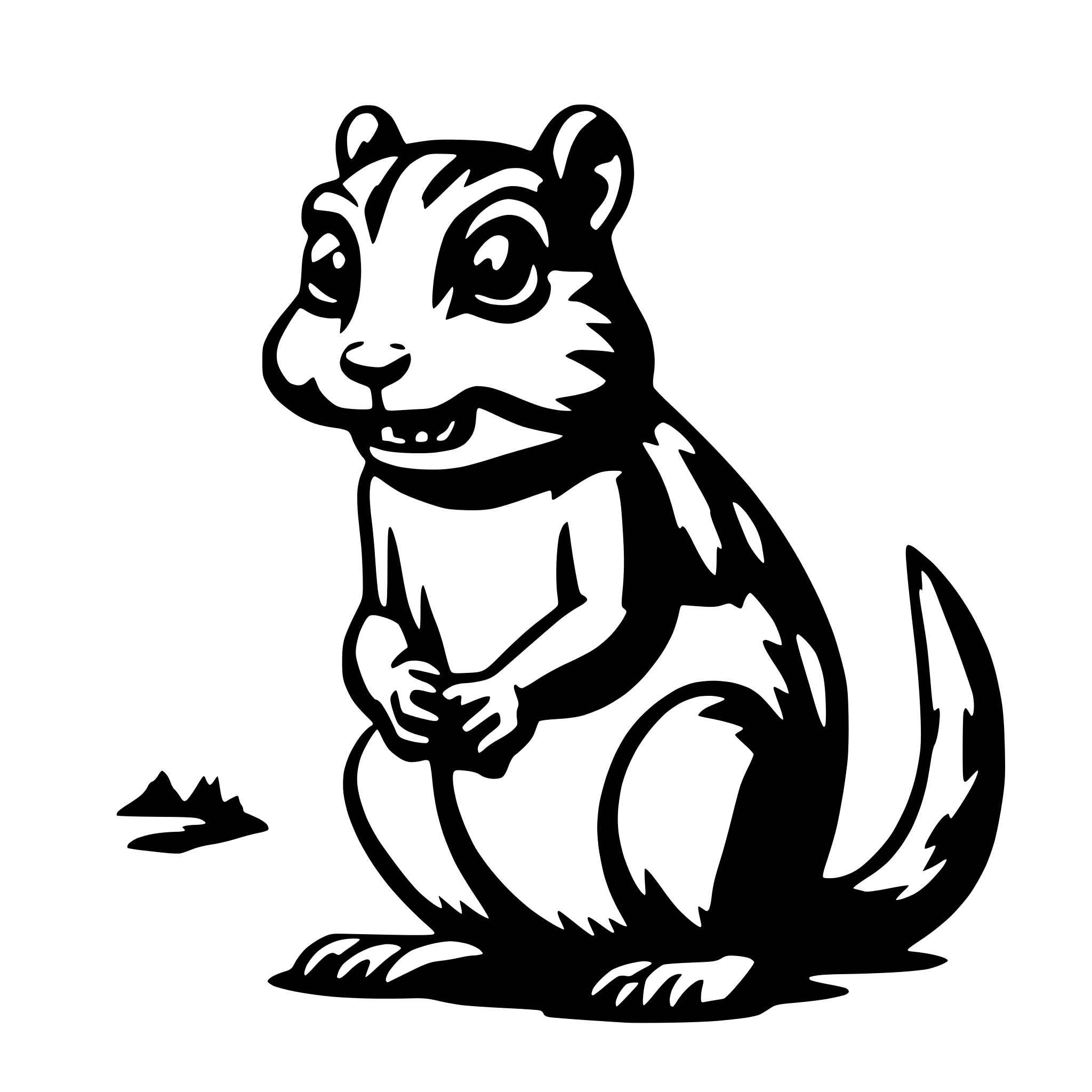 AI-generated SVG of 'angry chipmunk'