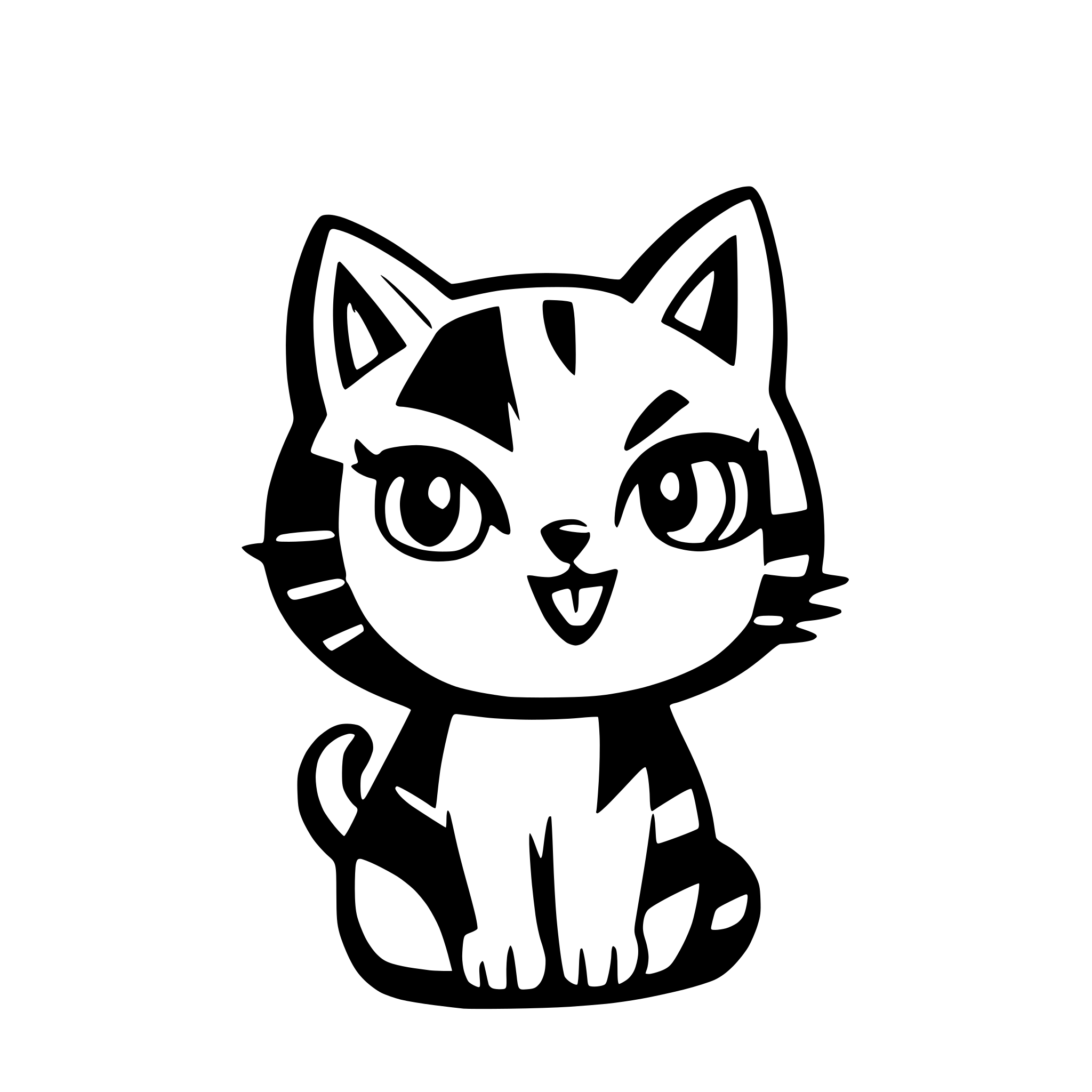 AI-generated SVG of a cartoon cat like