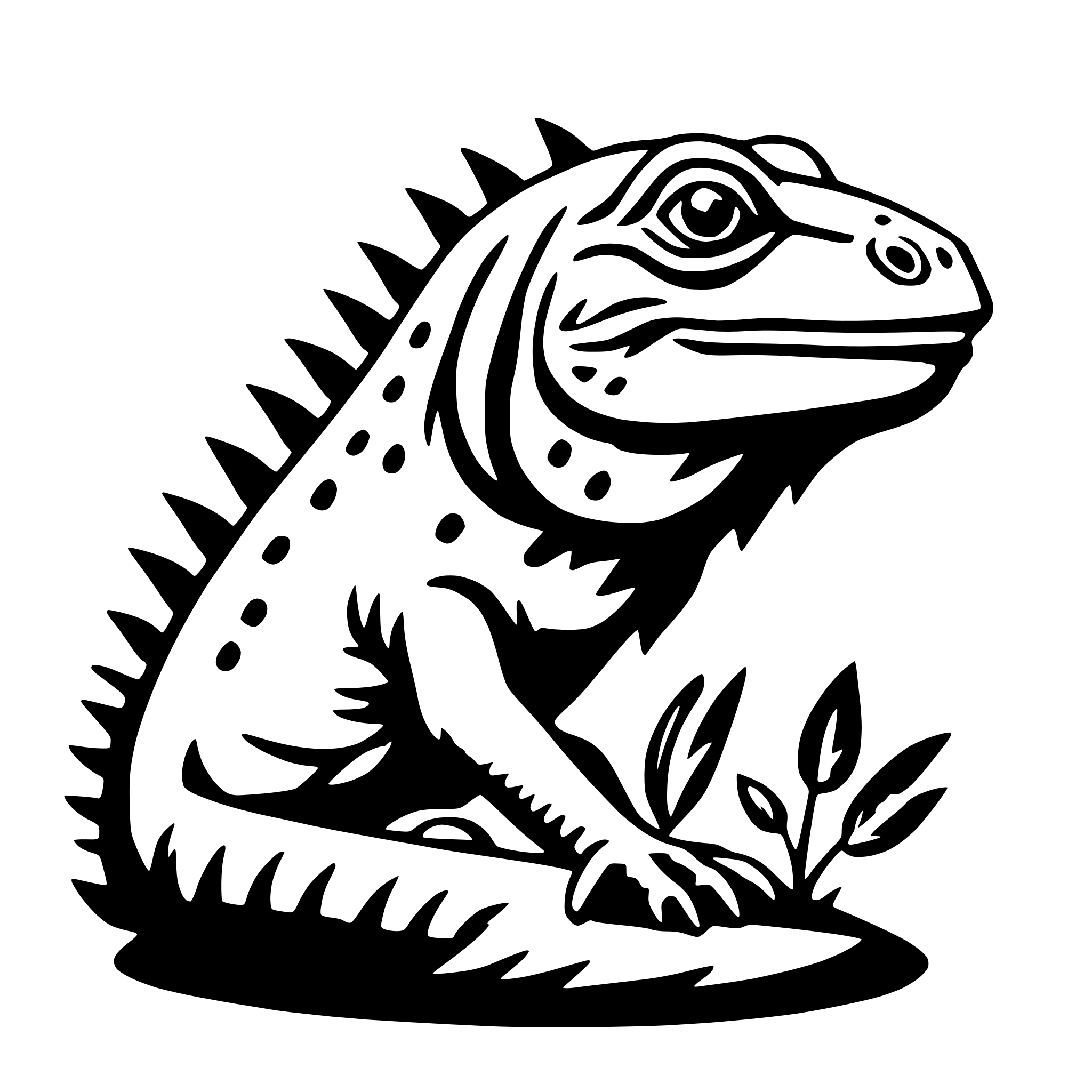 AI-generated SVG of 'iguana'