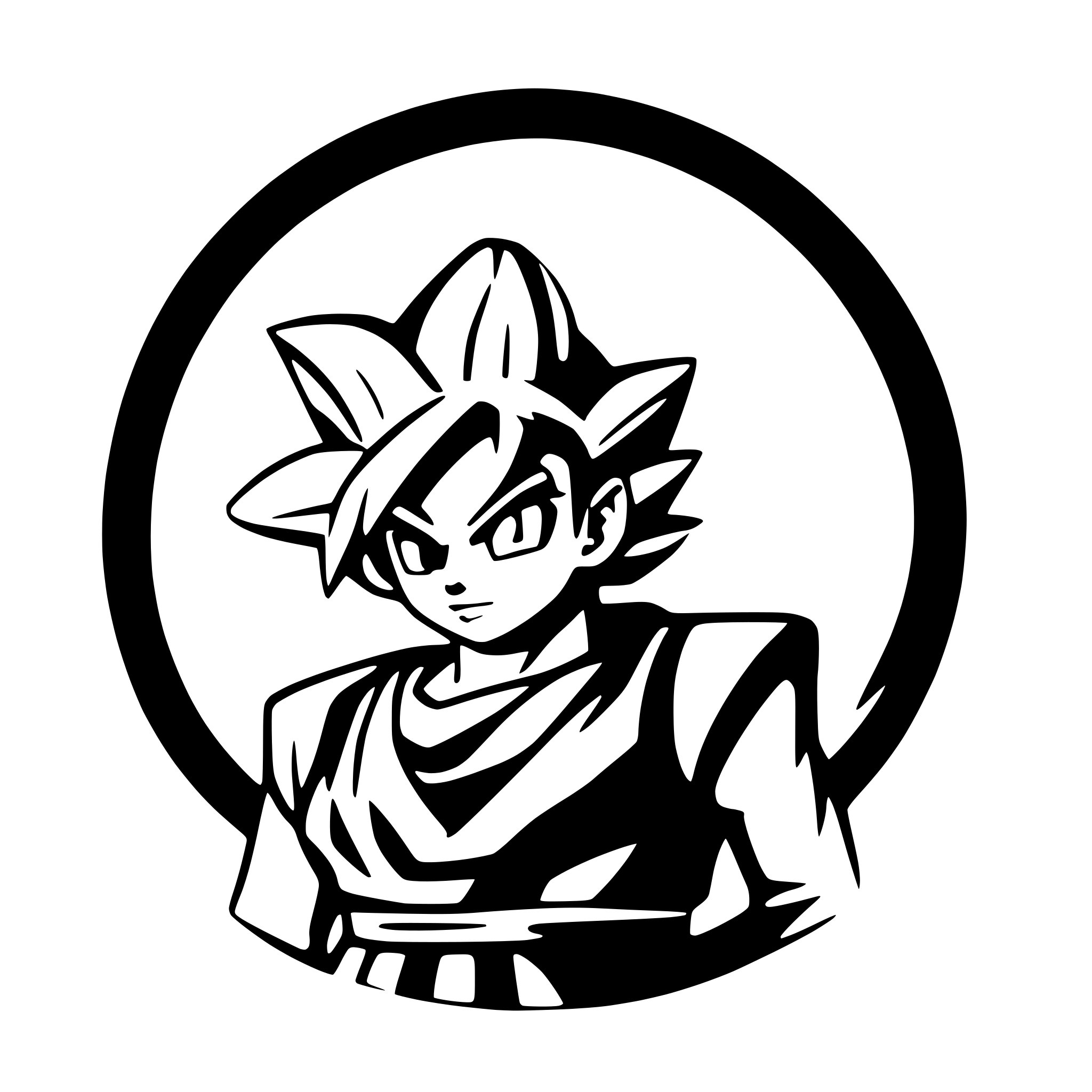 AI-generated SVG of 'dragonball goku'