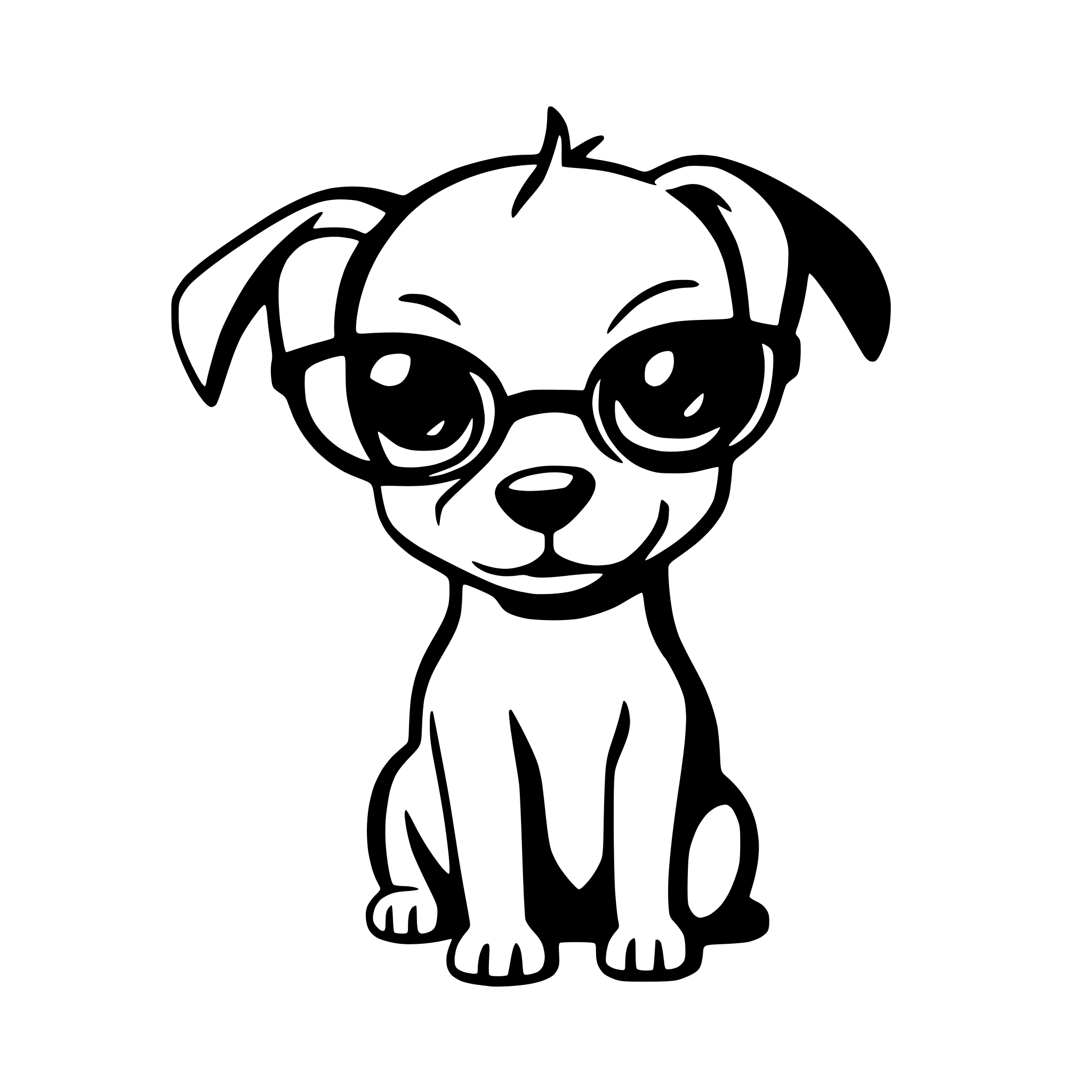 AI-generated SVG of 'cachorro com oculos'