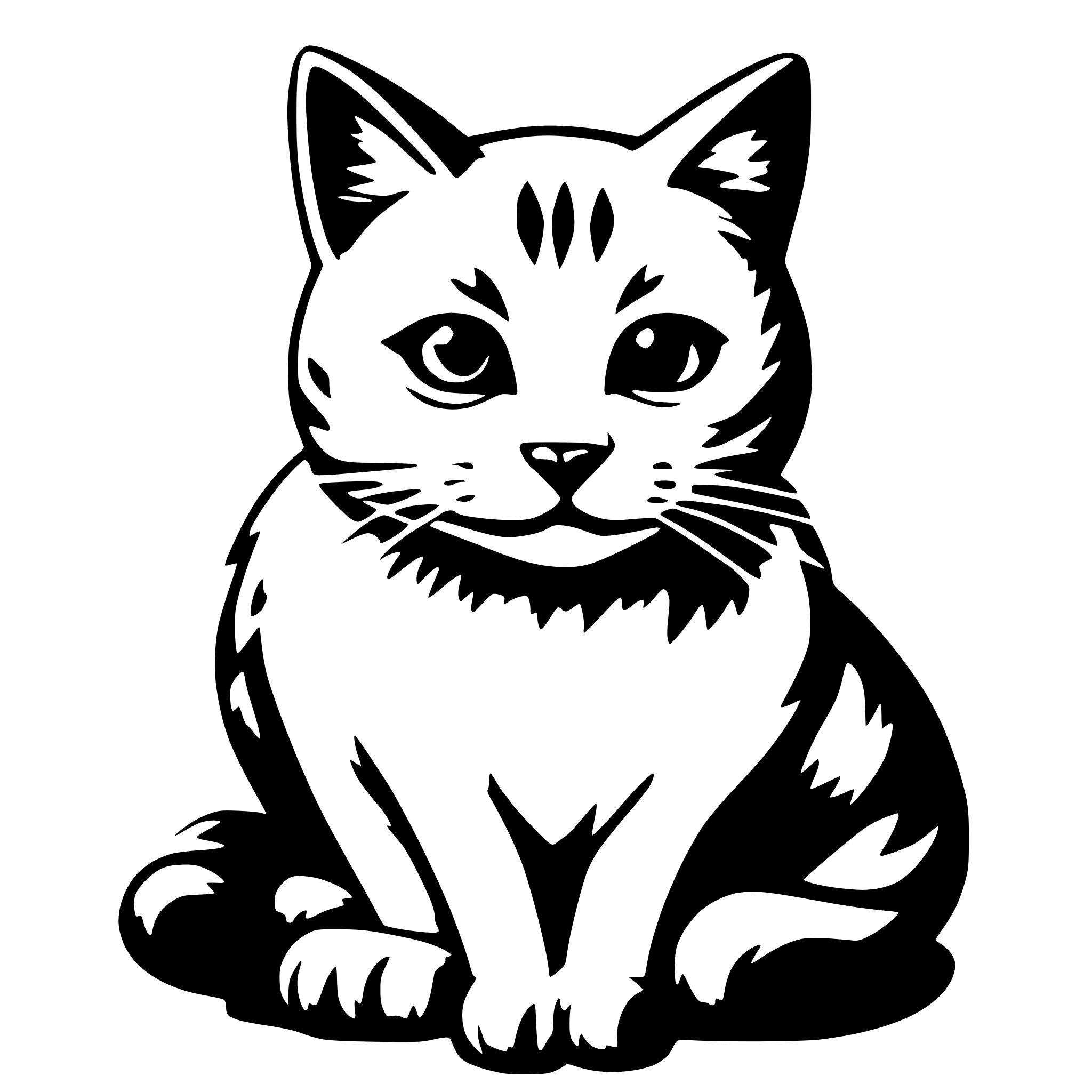 AI-generated SVG of a a cat