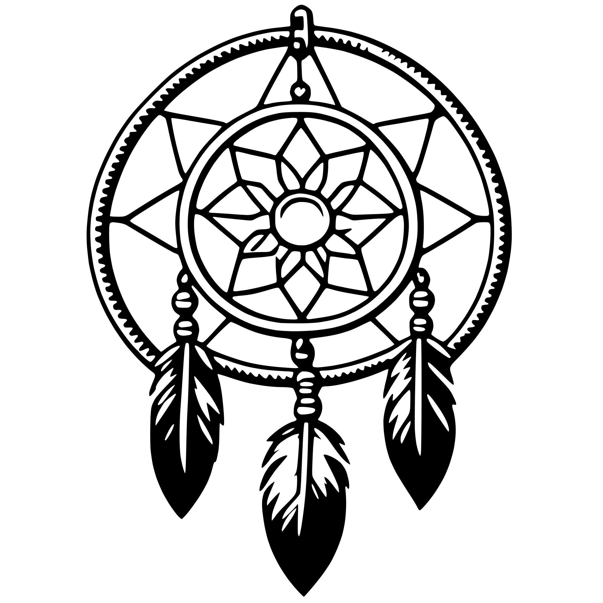 AI-generated SVG of 'dreamcatcher'
