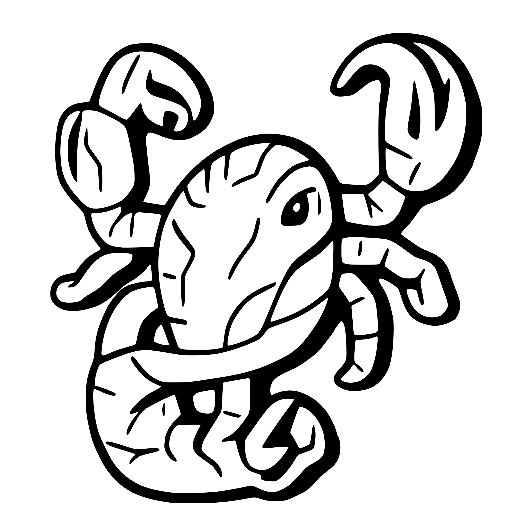 AI-generated SVG of a scorpio zodiac for 3D printing