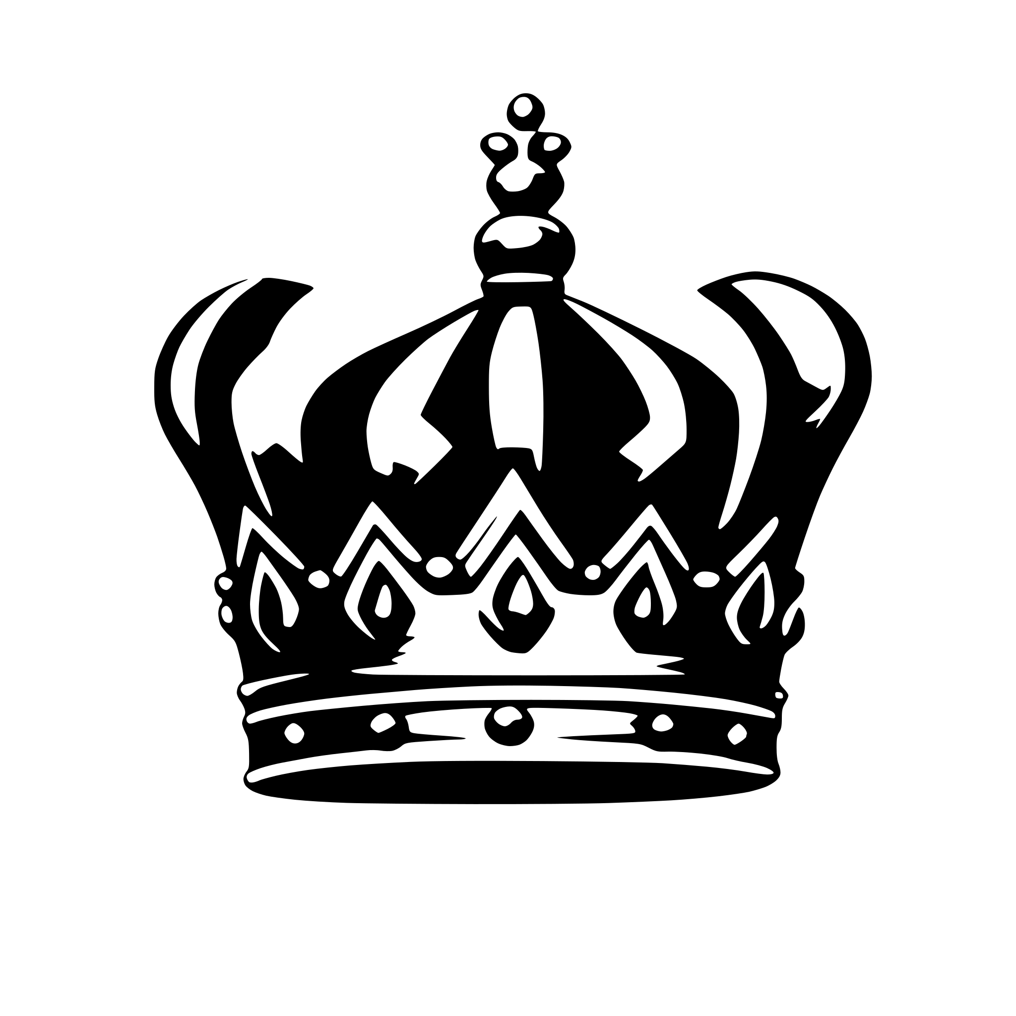 AI-generated SVG of 'Black simple Crown'