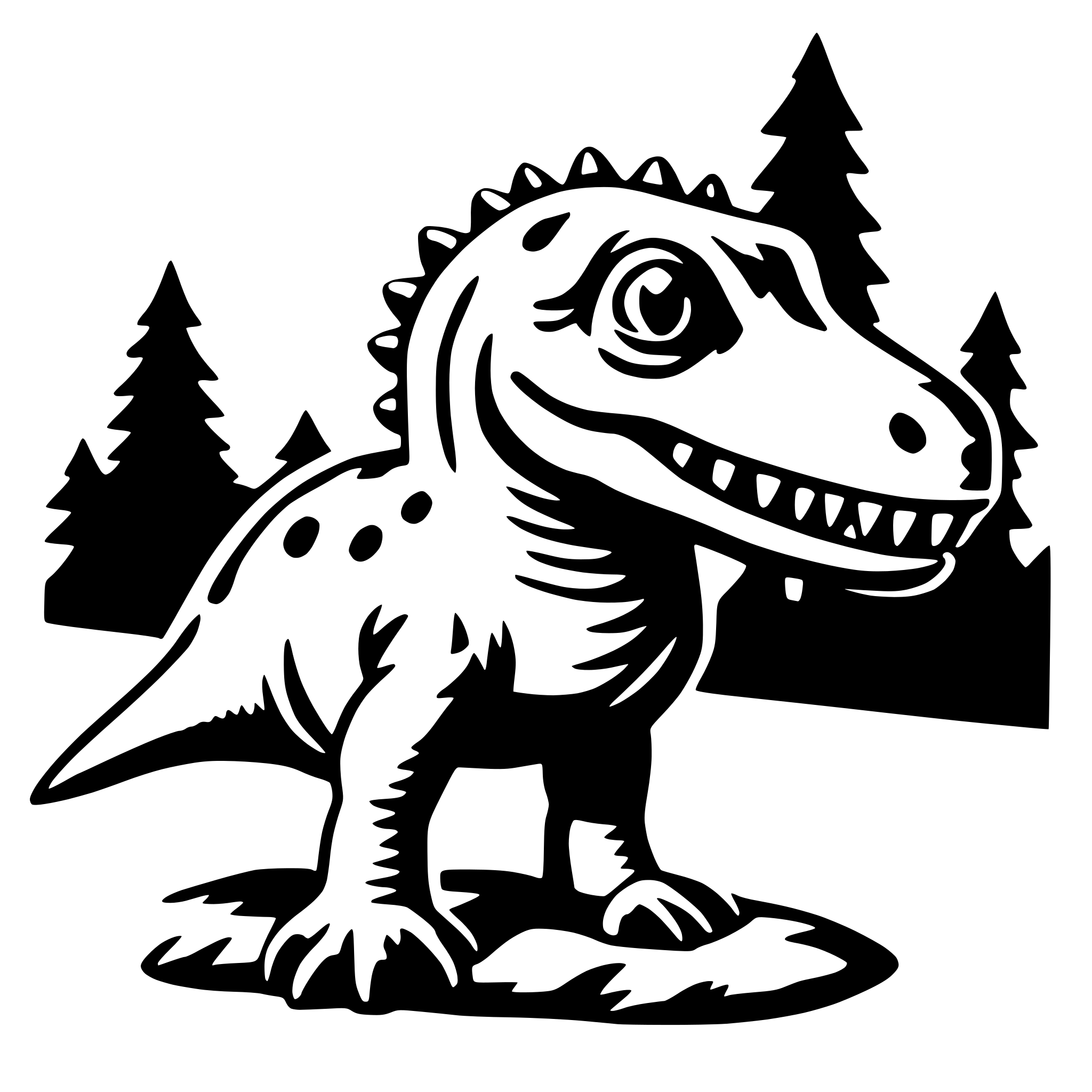AI-generated SVG of a dinosaur