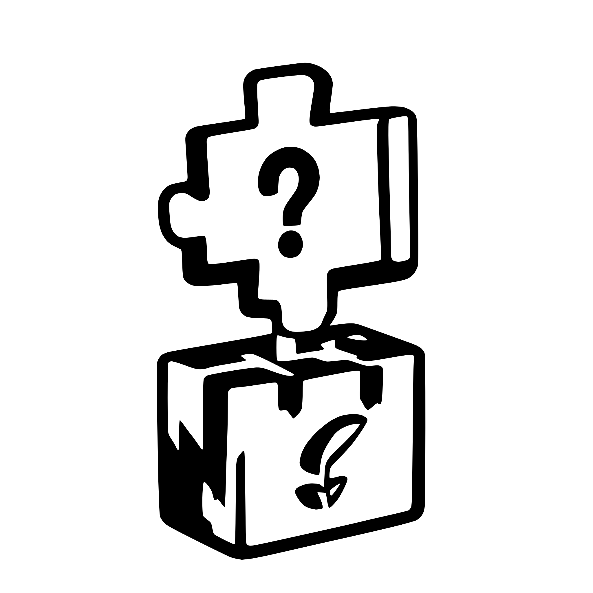 AI-generated SVG of a Icon of a missing puzzle piece. Icon of an empty product shelf. Icon of a question mark inside a box.