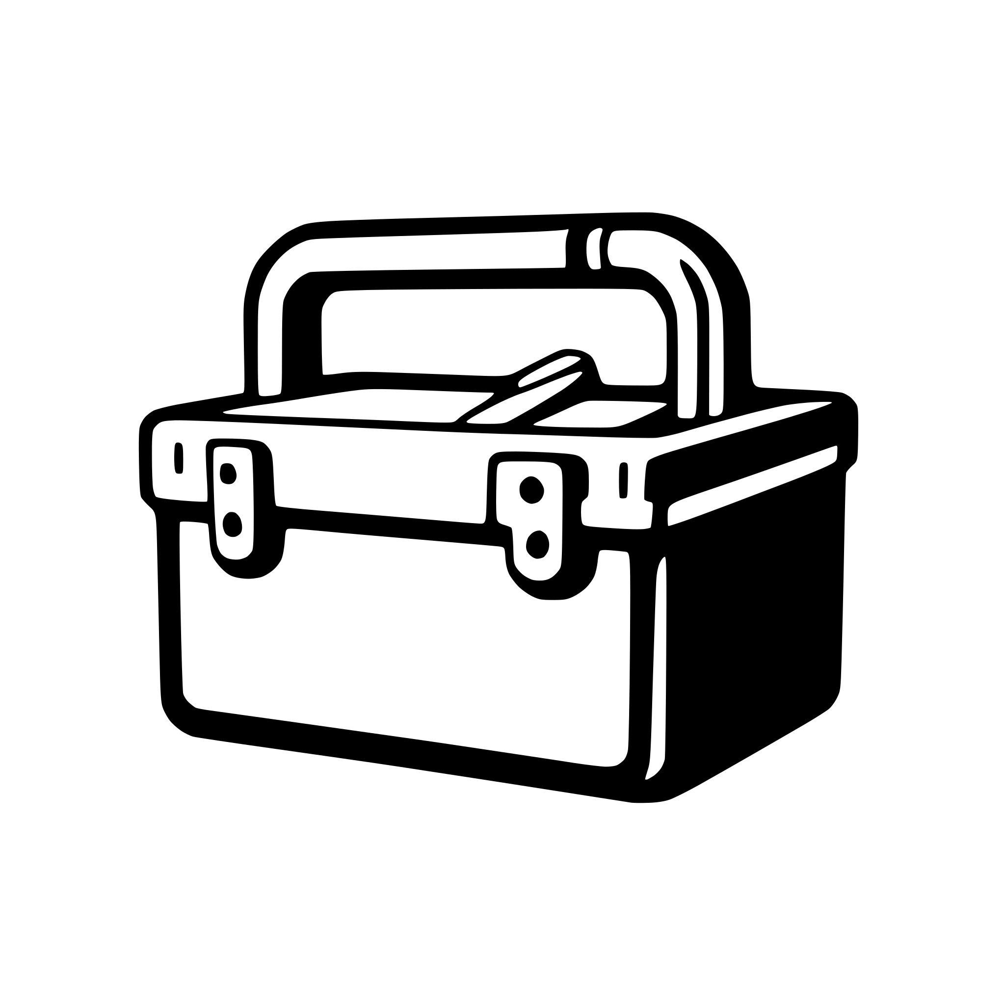 AI-generated SVG of 'toolbox with tools'