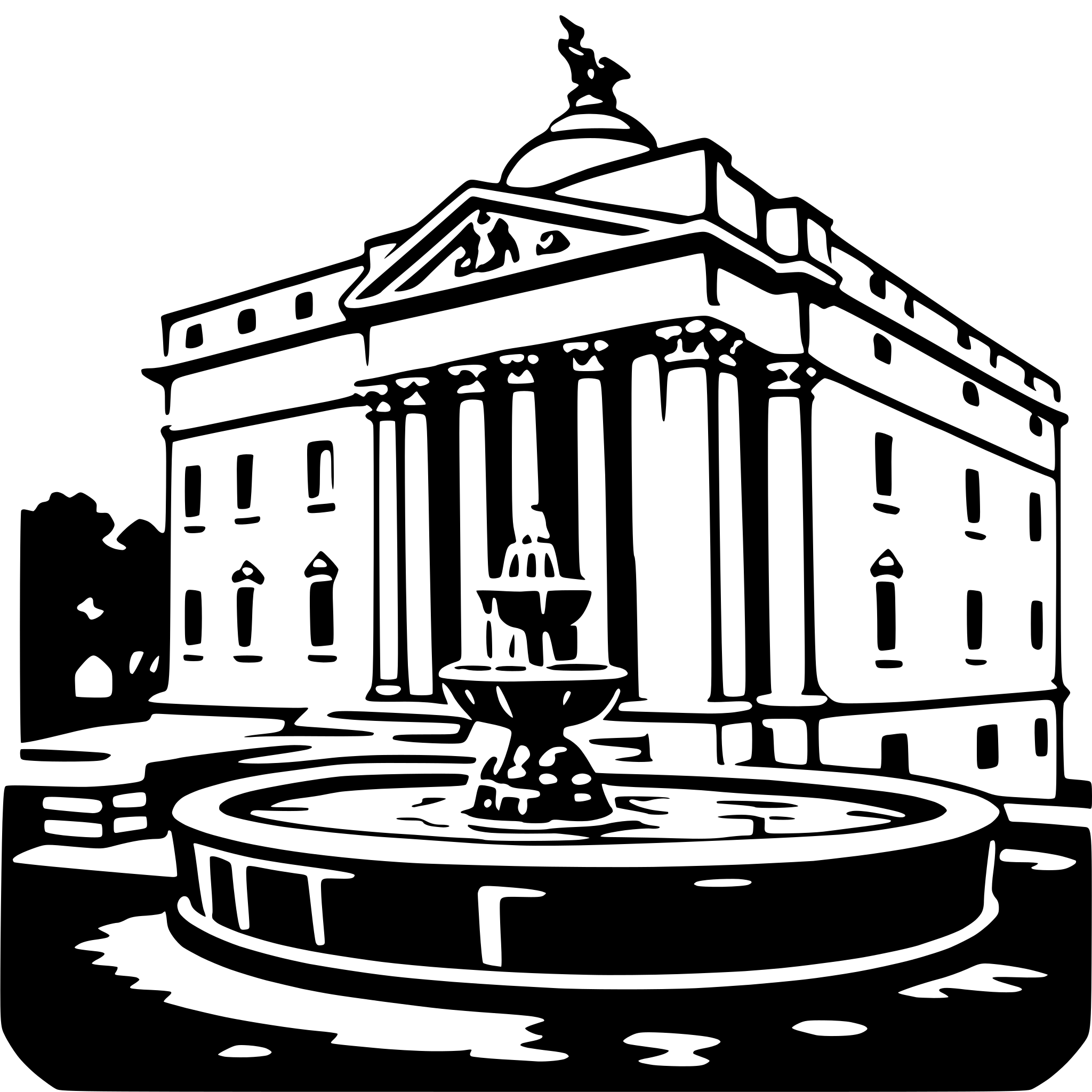 AI-generated SVG of a trevi fountain