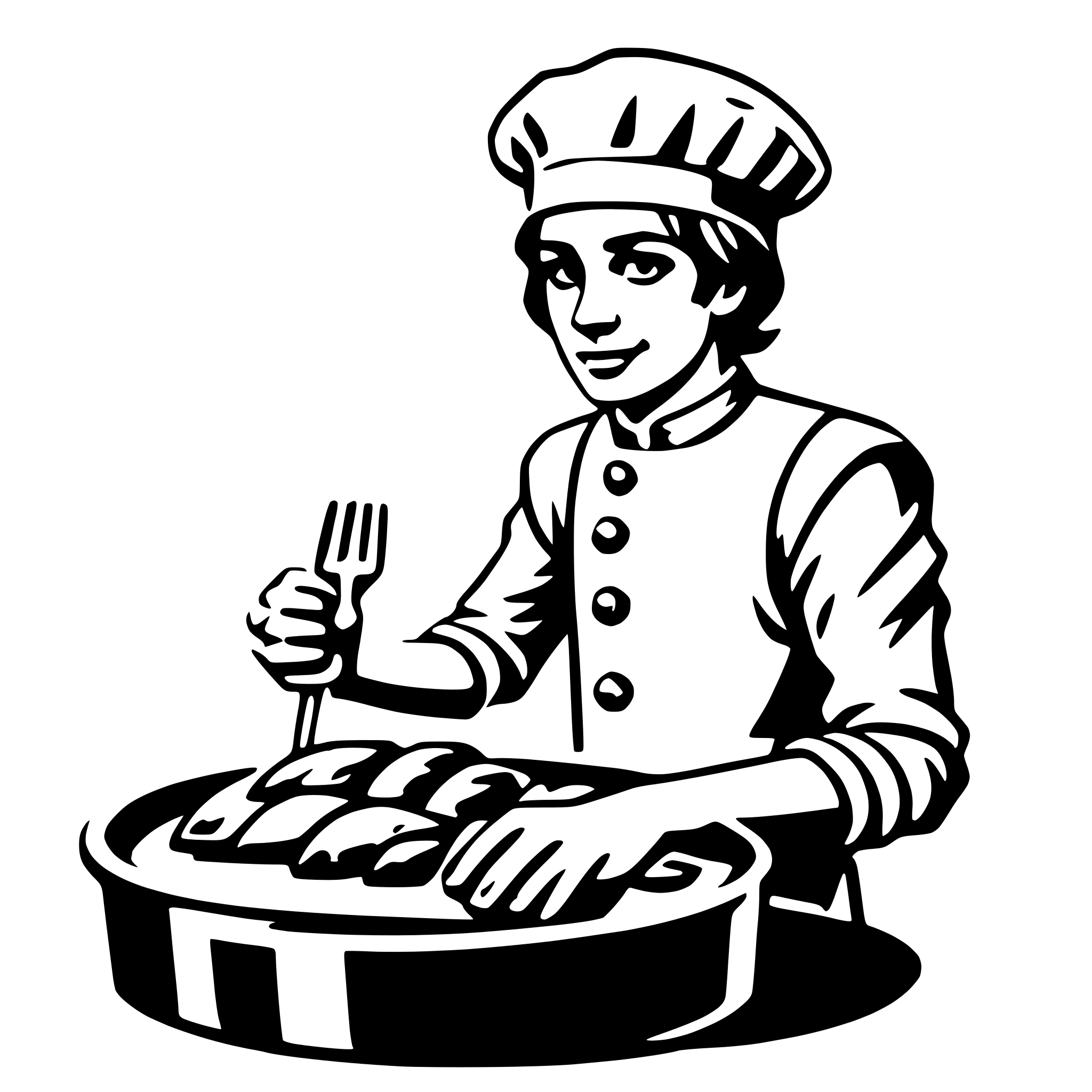 AI-generated SVG of 'cook'