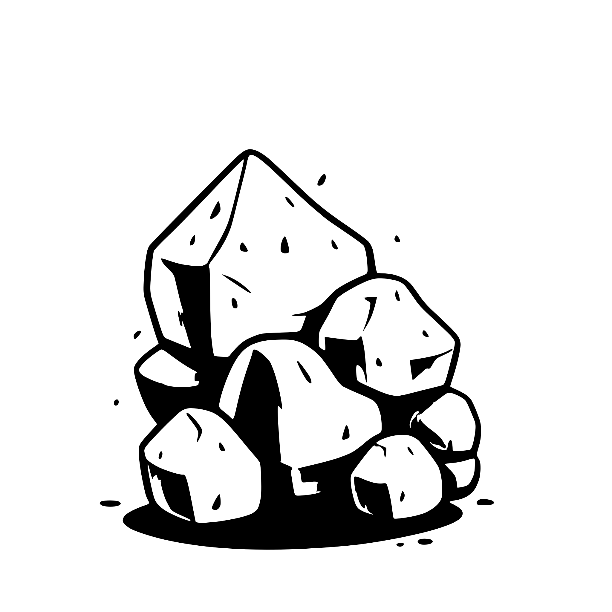 AI-generated SVG of 'pile of bolders'