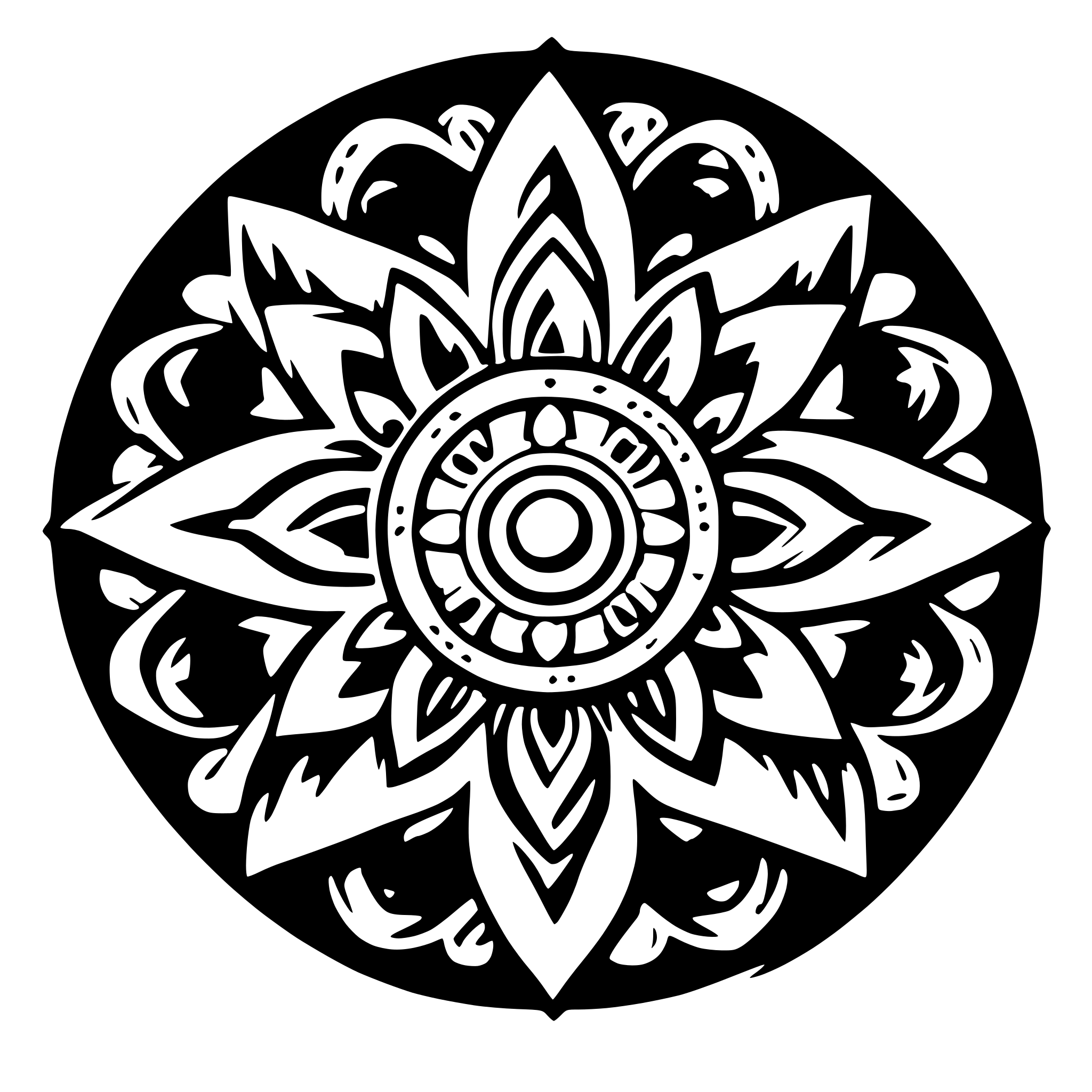 AI-generated SVG of 'mandala'