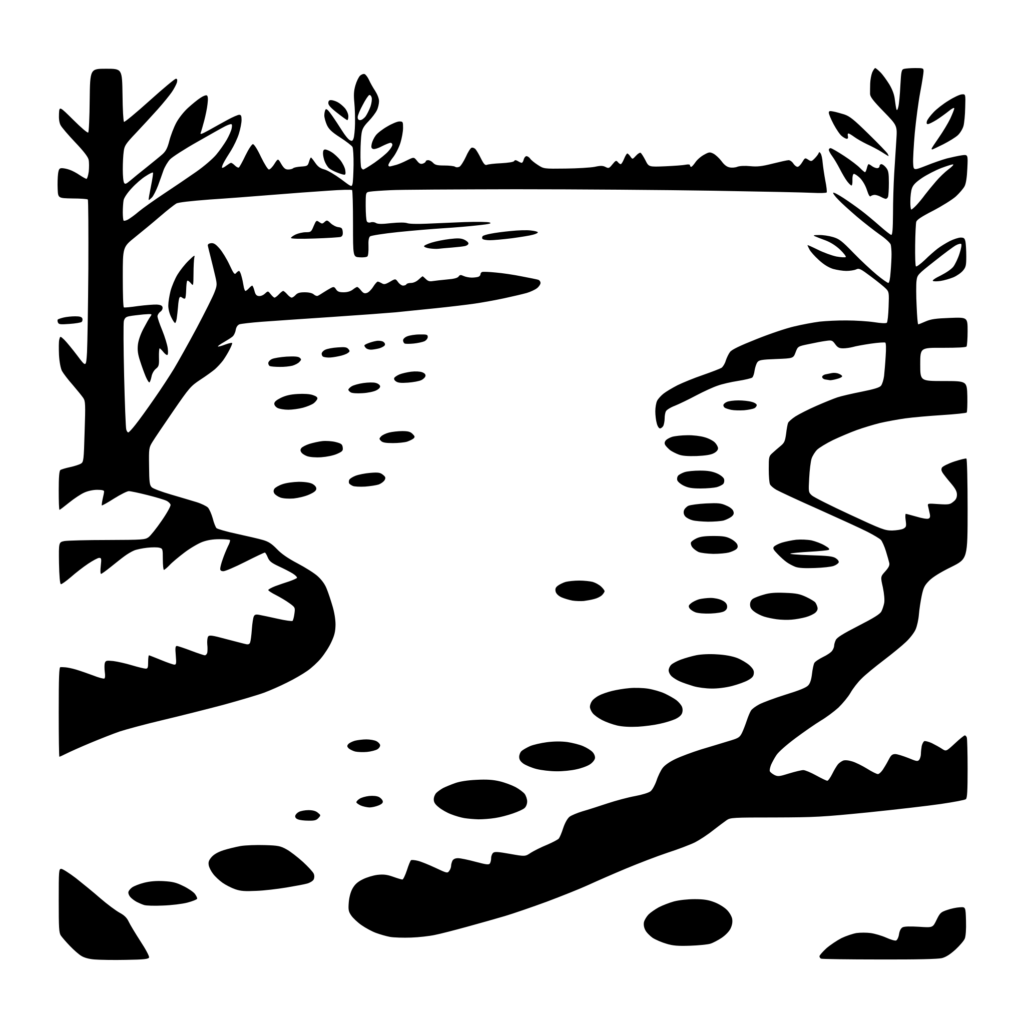 AI-generated SVG of 'river with stepping stones'