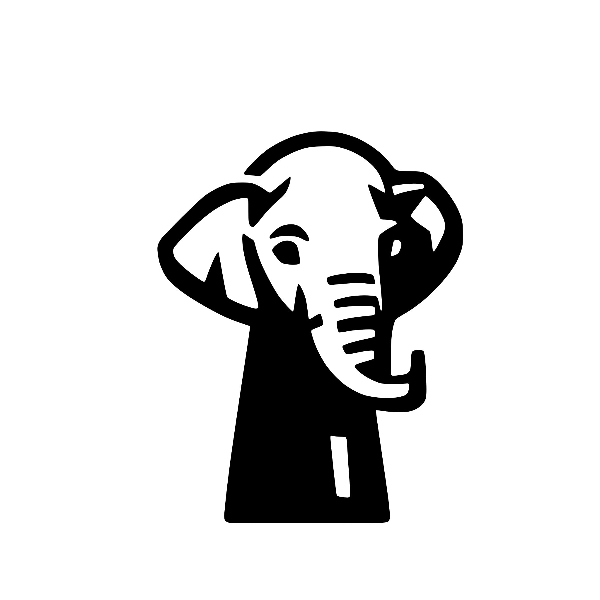 AI-generated SVG of a African elephant