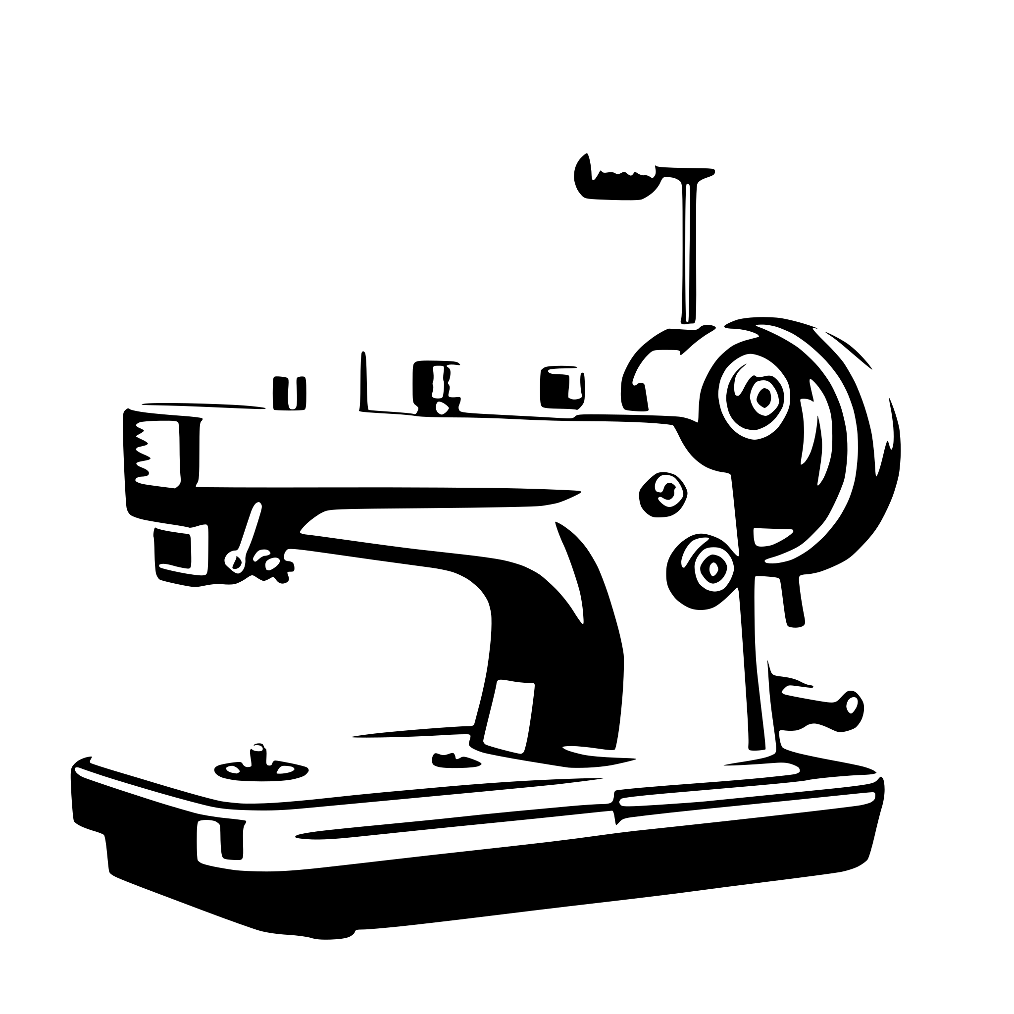 AI-generated SVG of a sewing machine