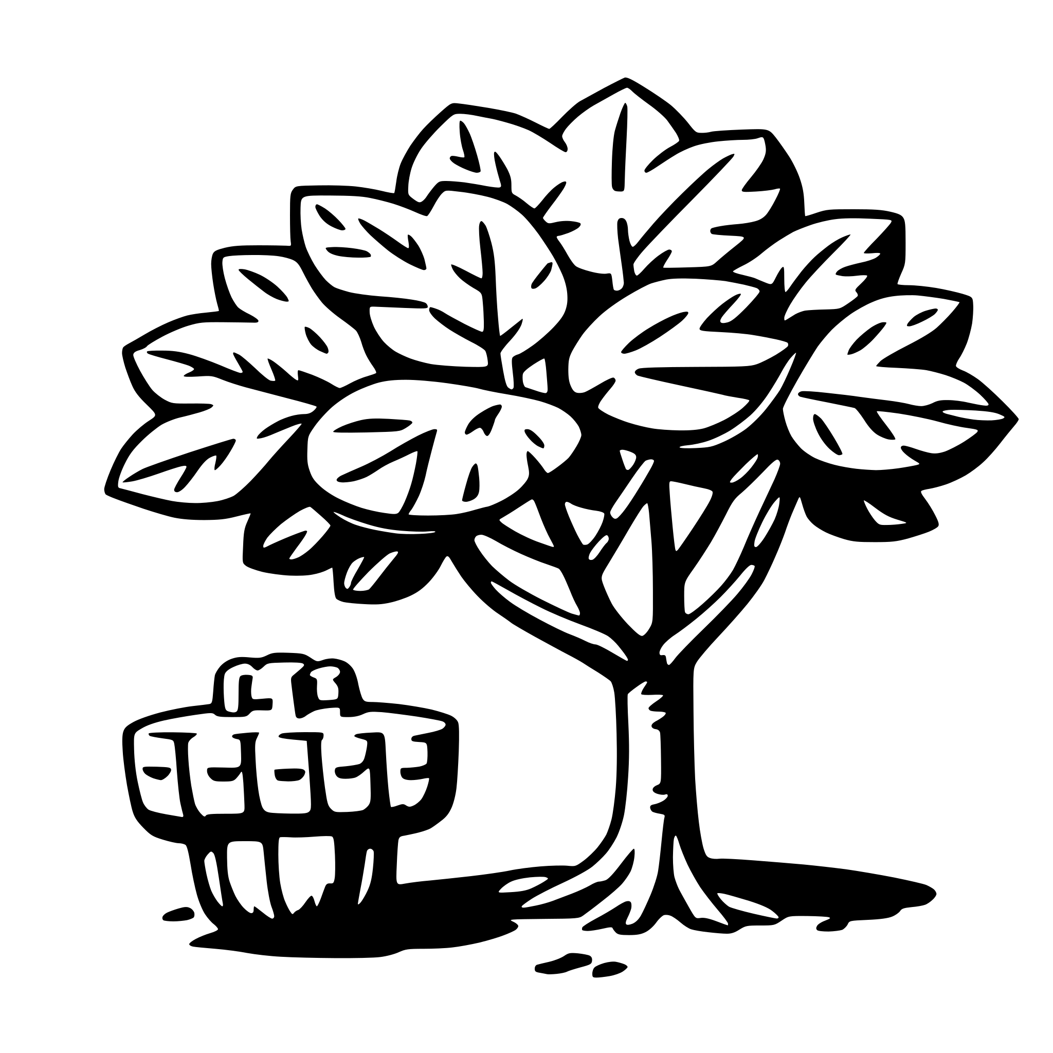AI-generated SVG of a fig tree