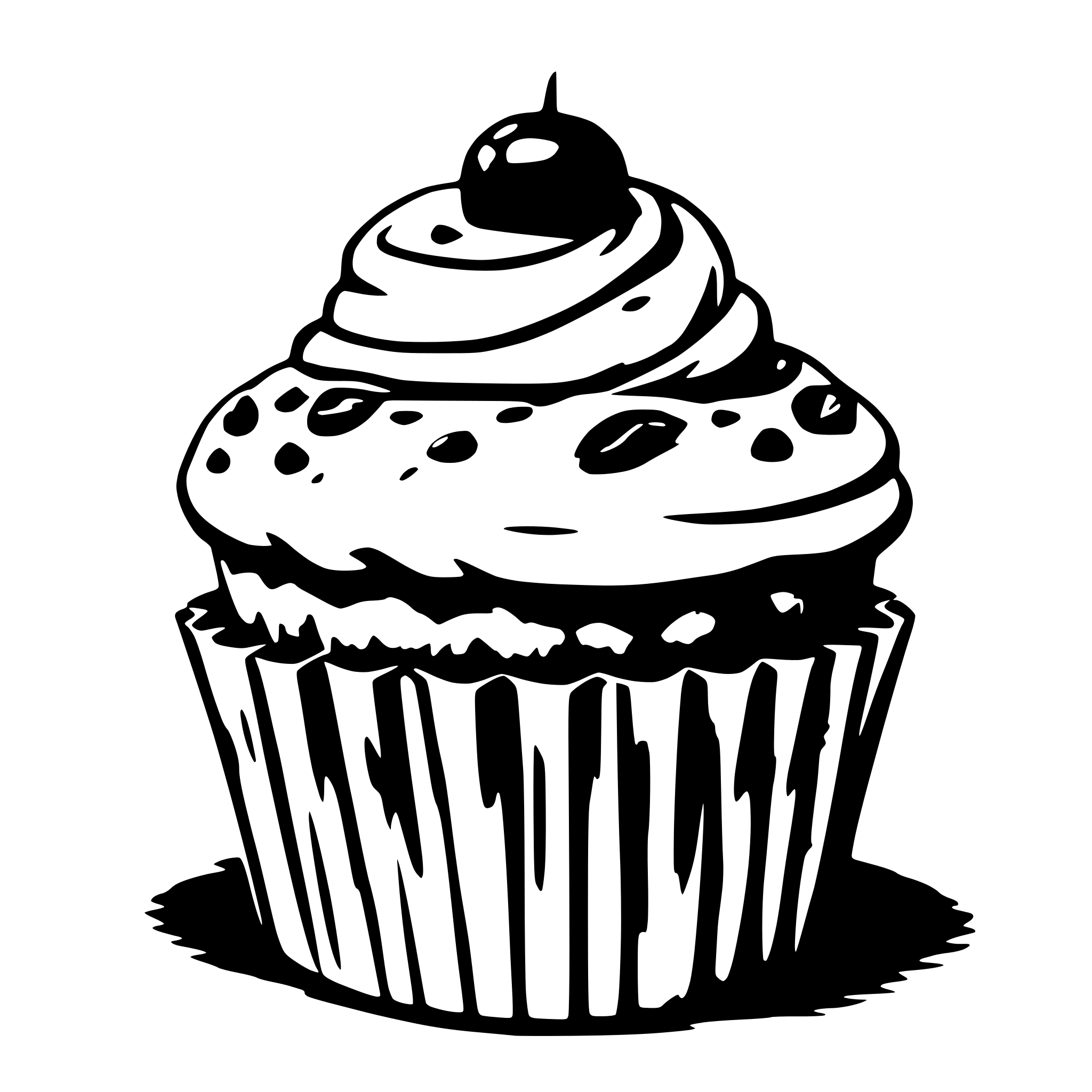 AI-generated SVG of a cupcake