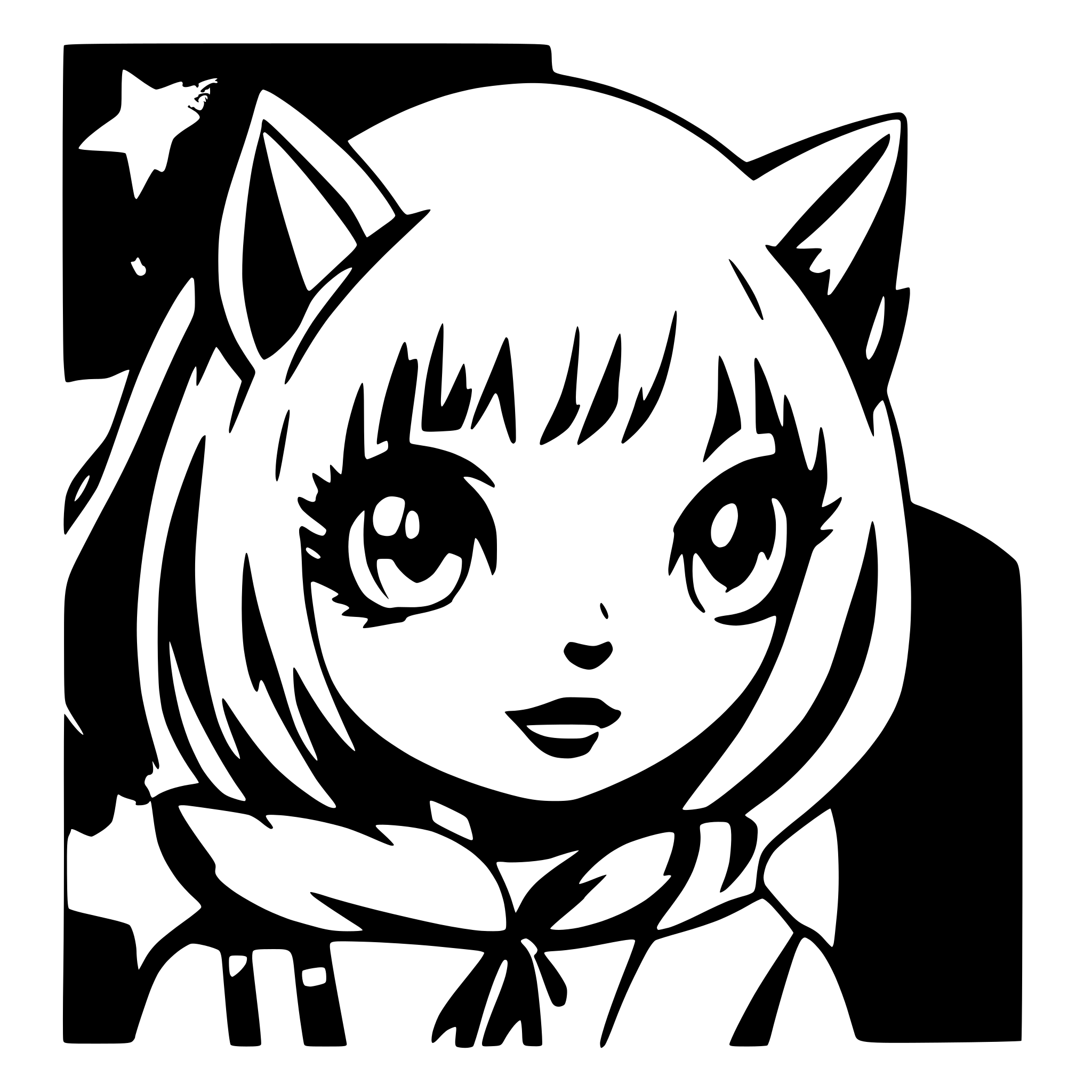 AI-generated SVG of a Süße Katze, große augen, zum verlieben