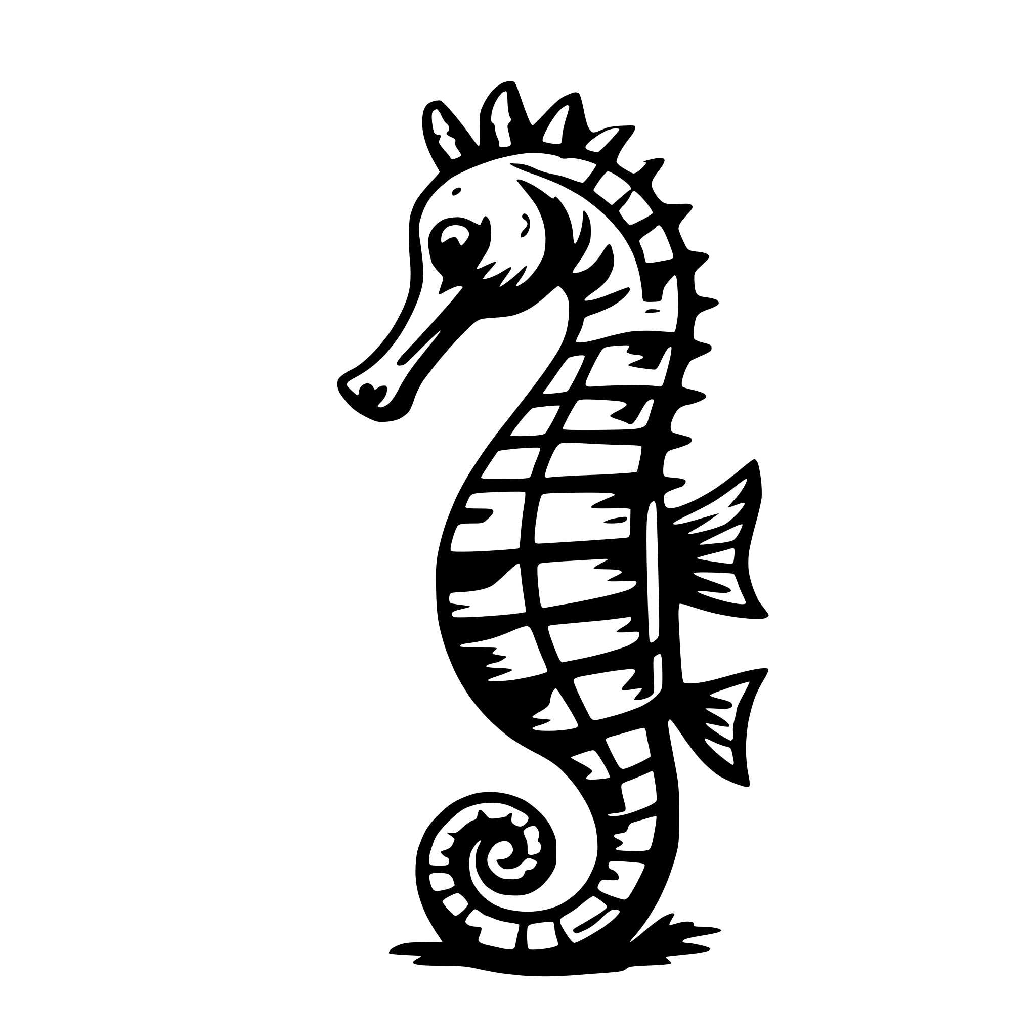 AI-generated SVG of a seahorse