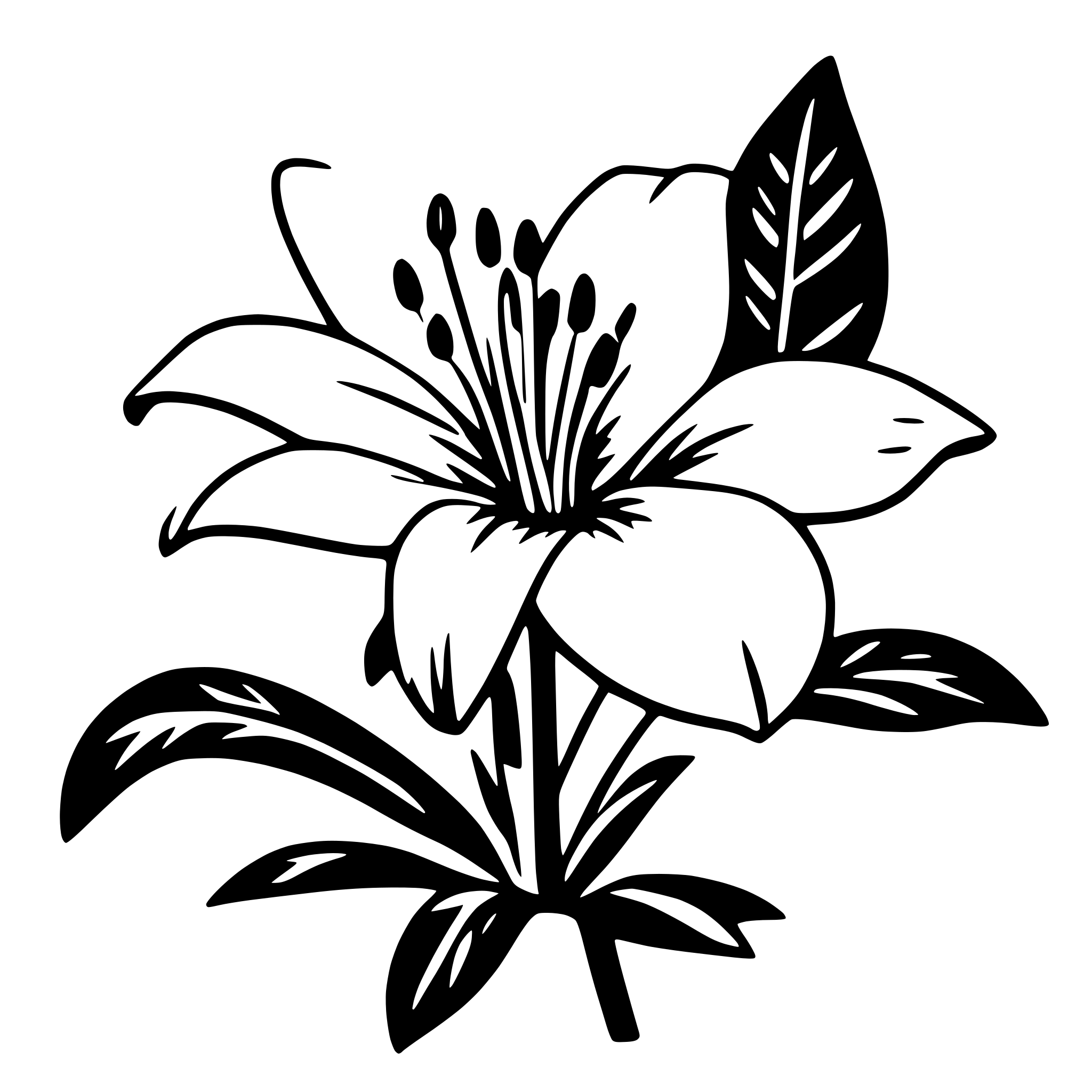 AI-generated SVG of 'lily'