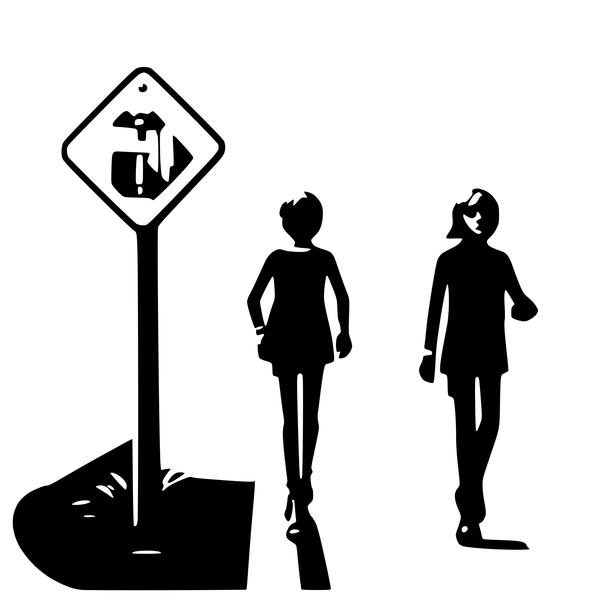 AI-generated SVG of a crossing traffic sign