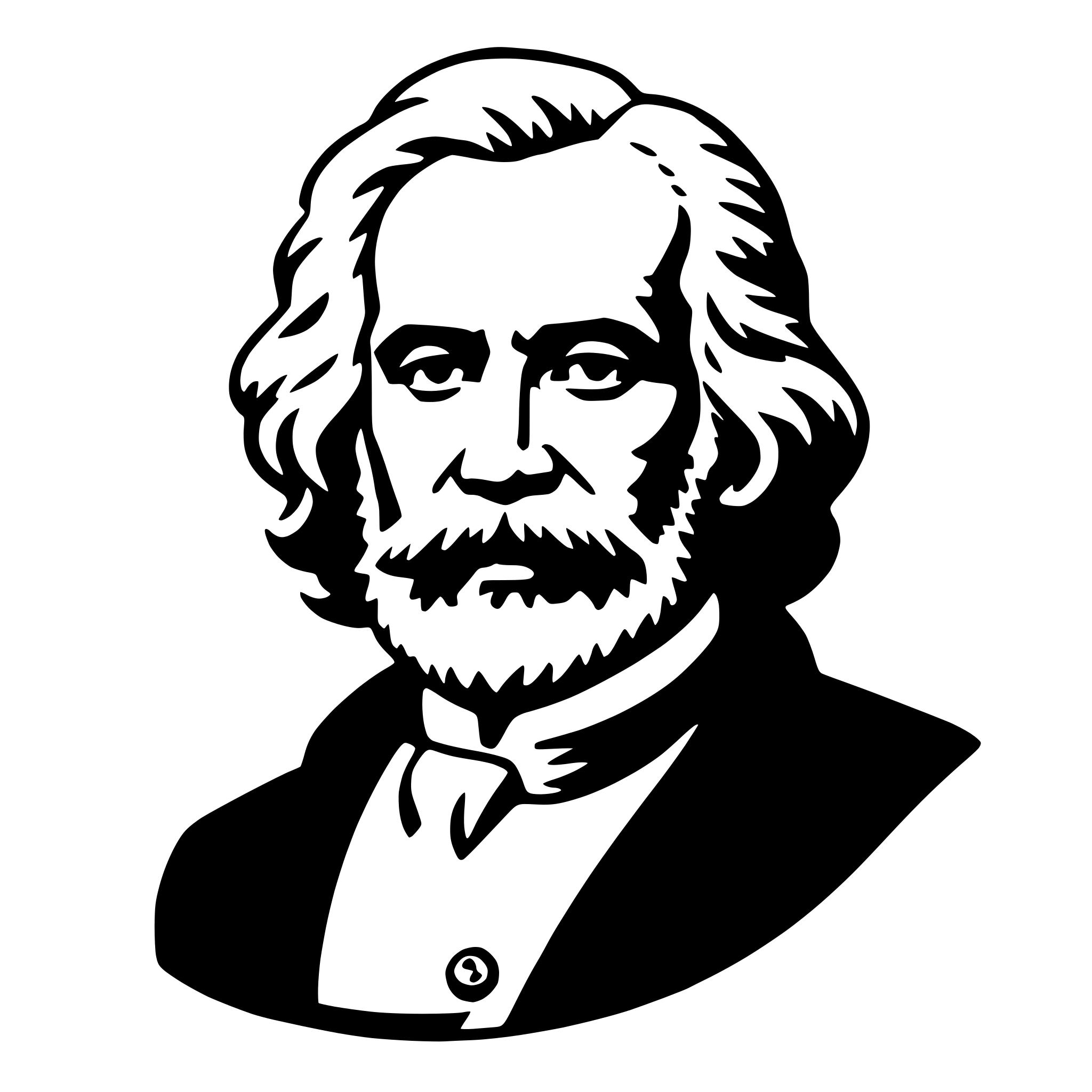 AI-generated SVG of 'karl marx'