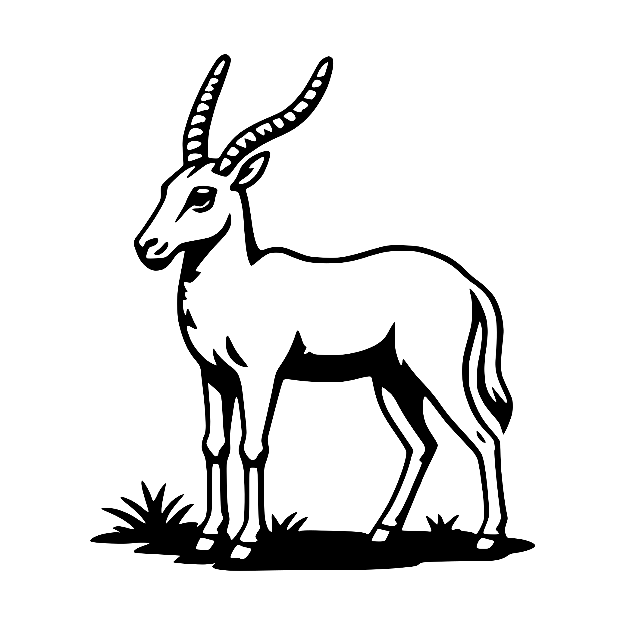 AI-generated SVG of a gazelle