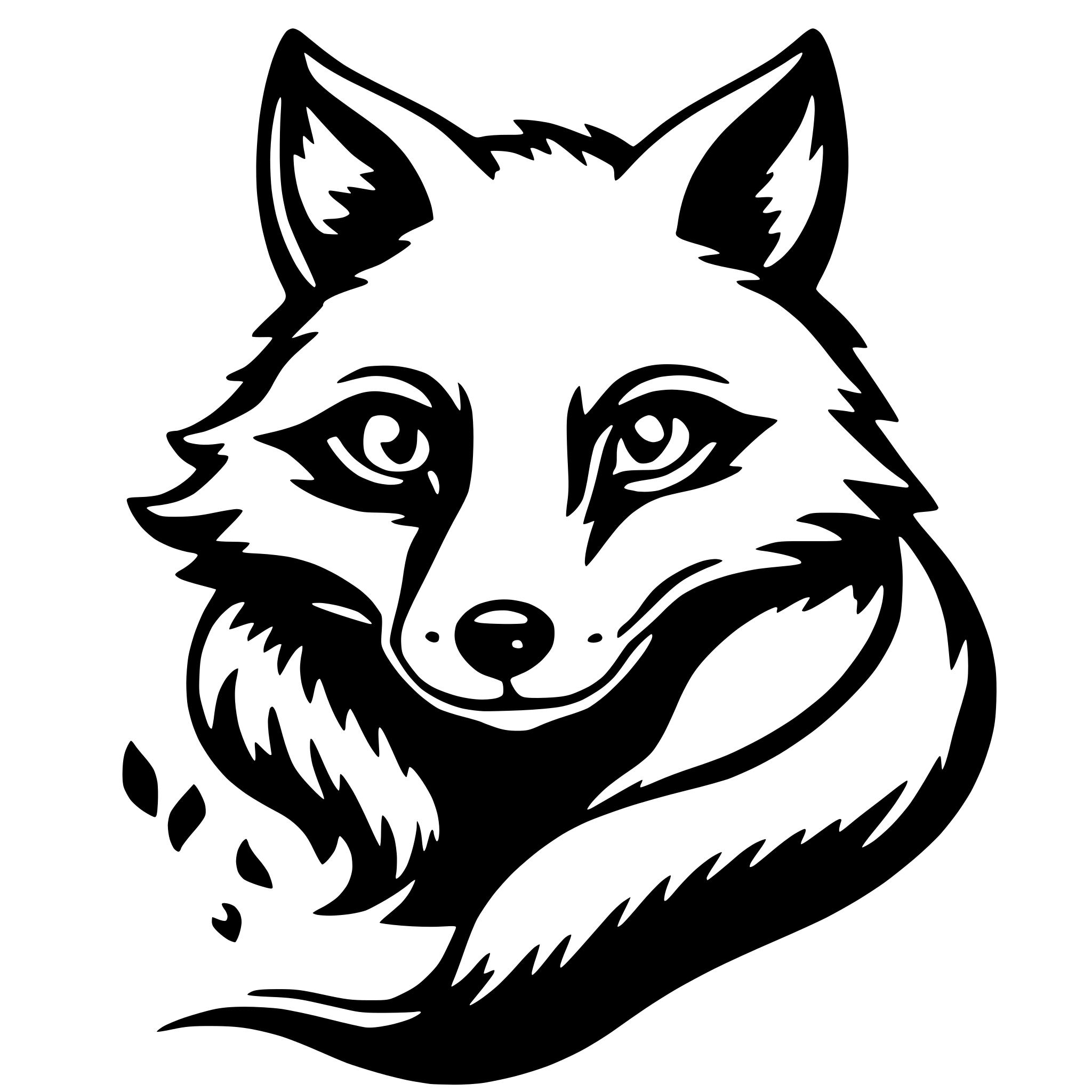 AI-generated SVG of 'tattoo sly fox'