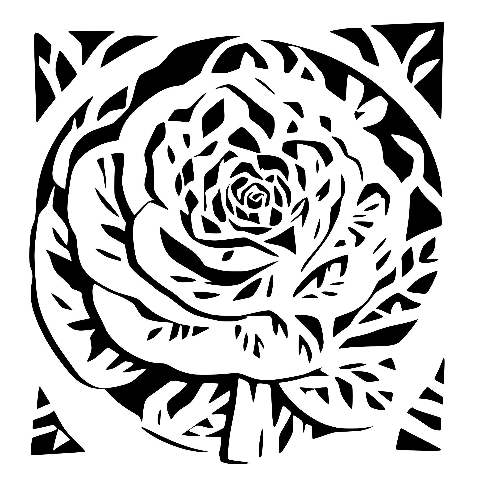 AI-generated SVG of a rose