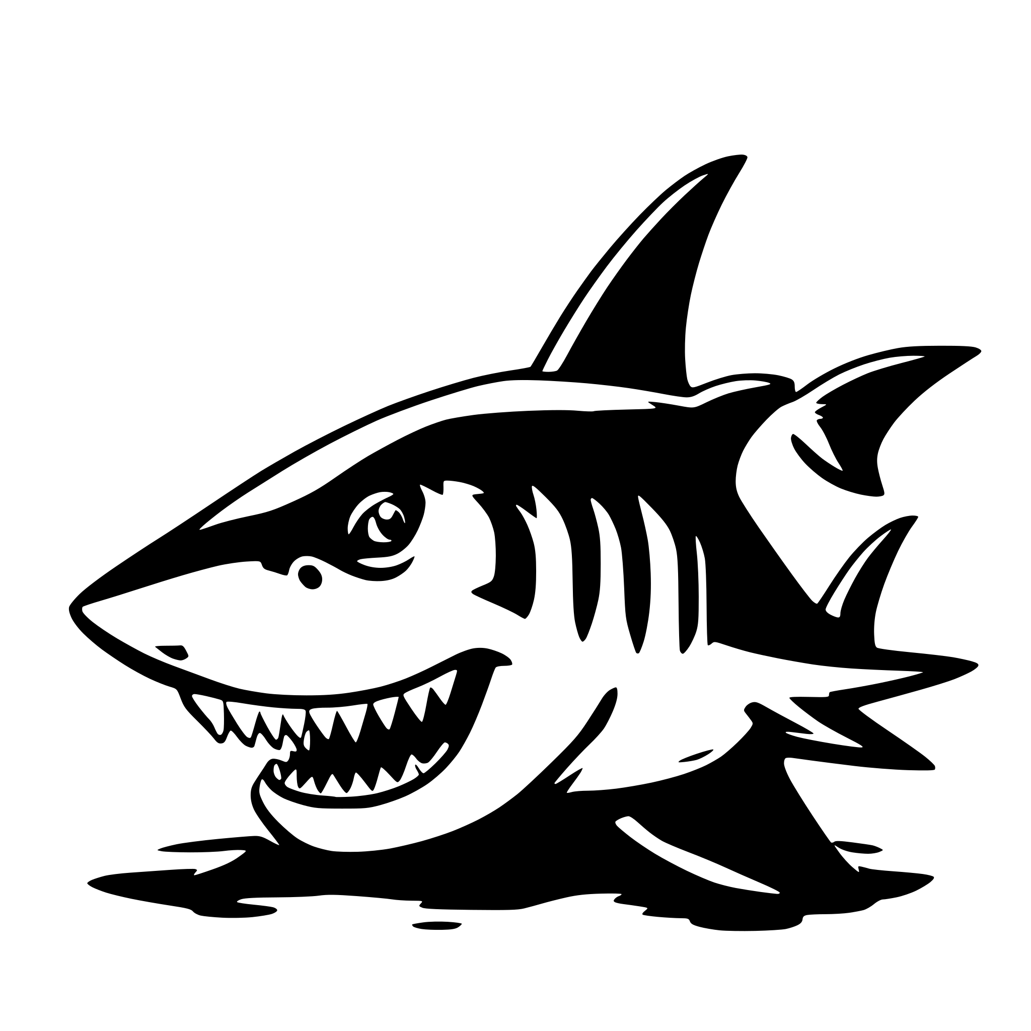 AI-generated SVG of a shark cartoon style