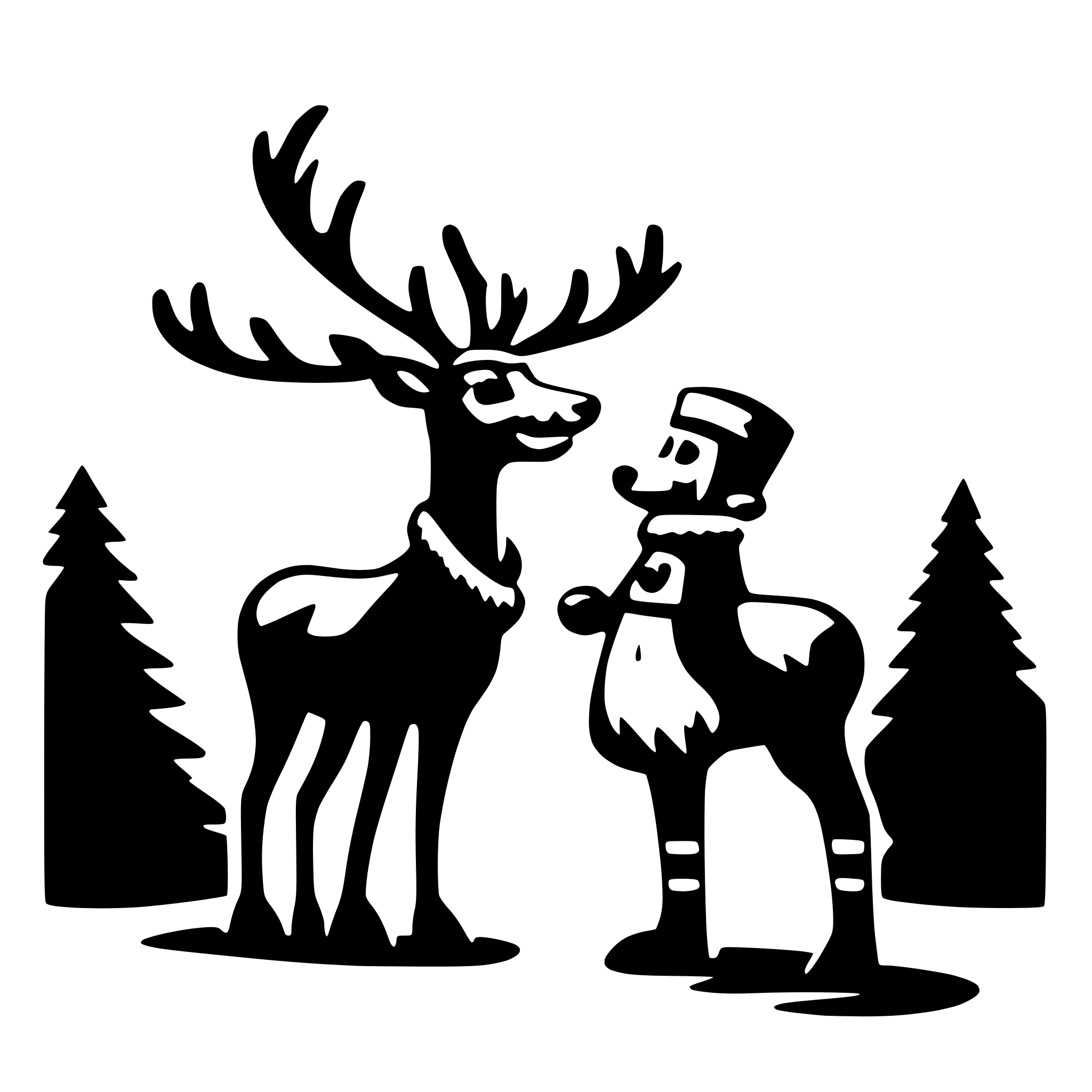 AI-generated SVG of 'christmas reindeer with santa'