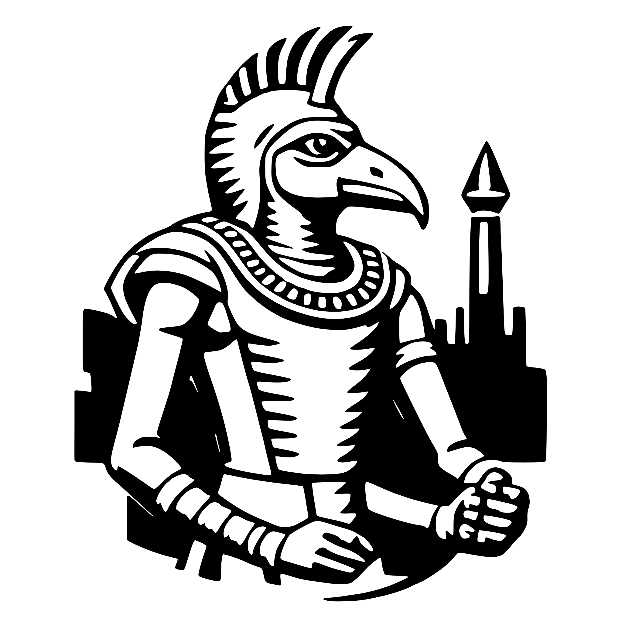AI-generated SVG of a horus