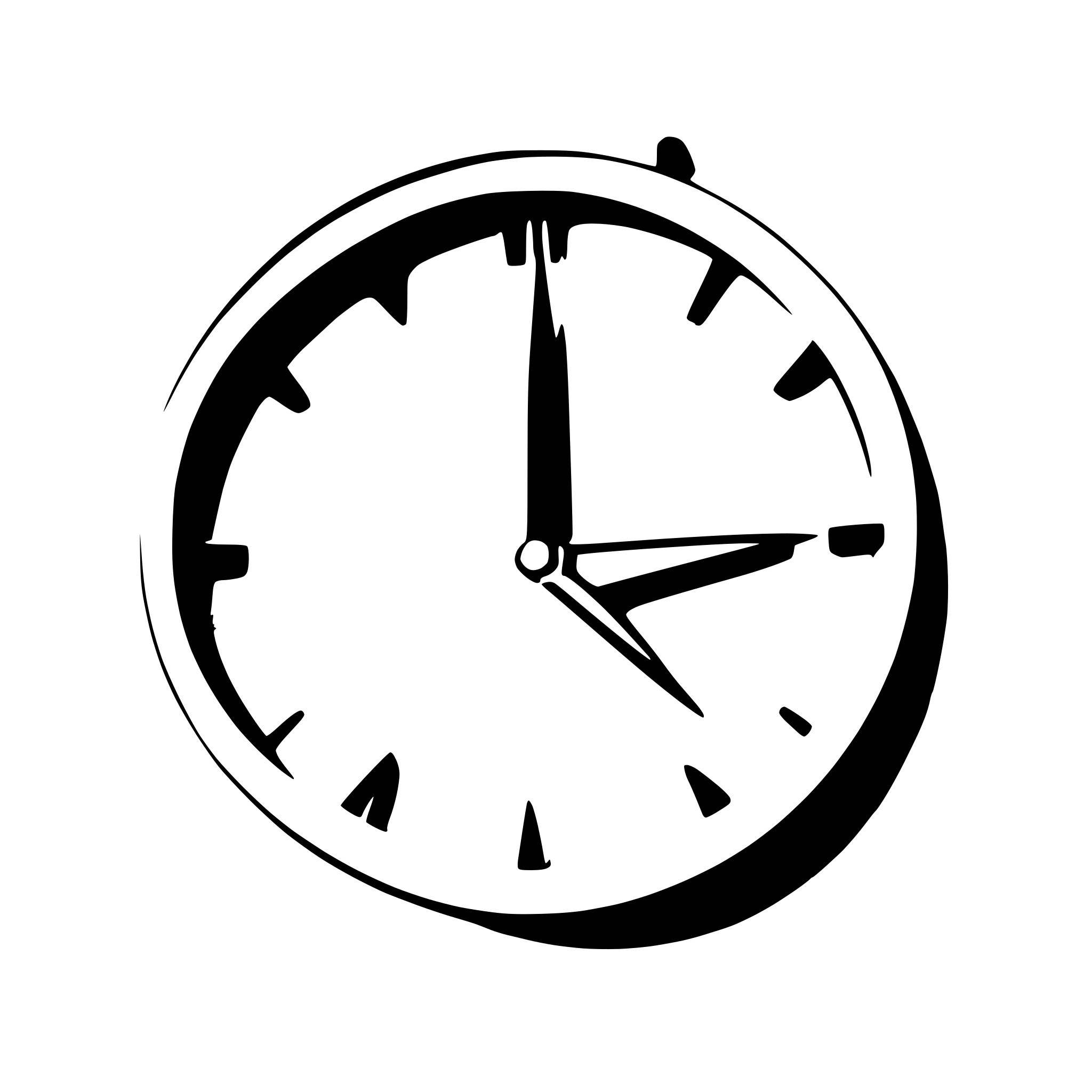 AI-generated SVG of a A minimalistic clock where the pointer is a stock graph line going up