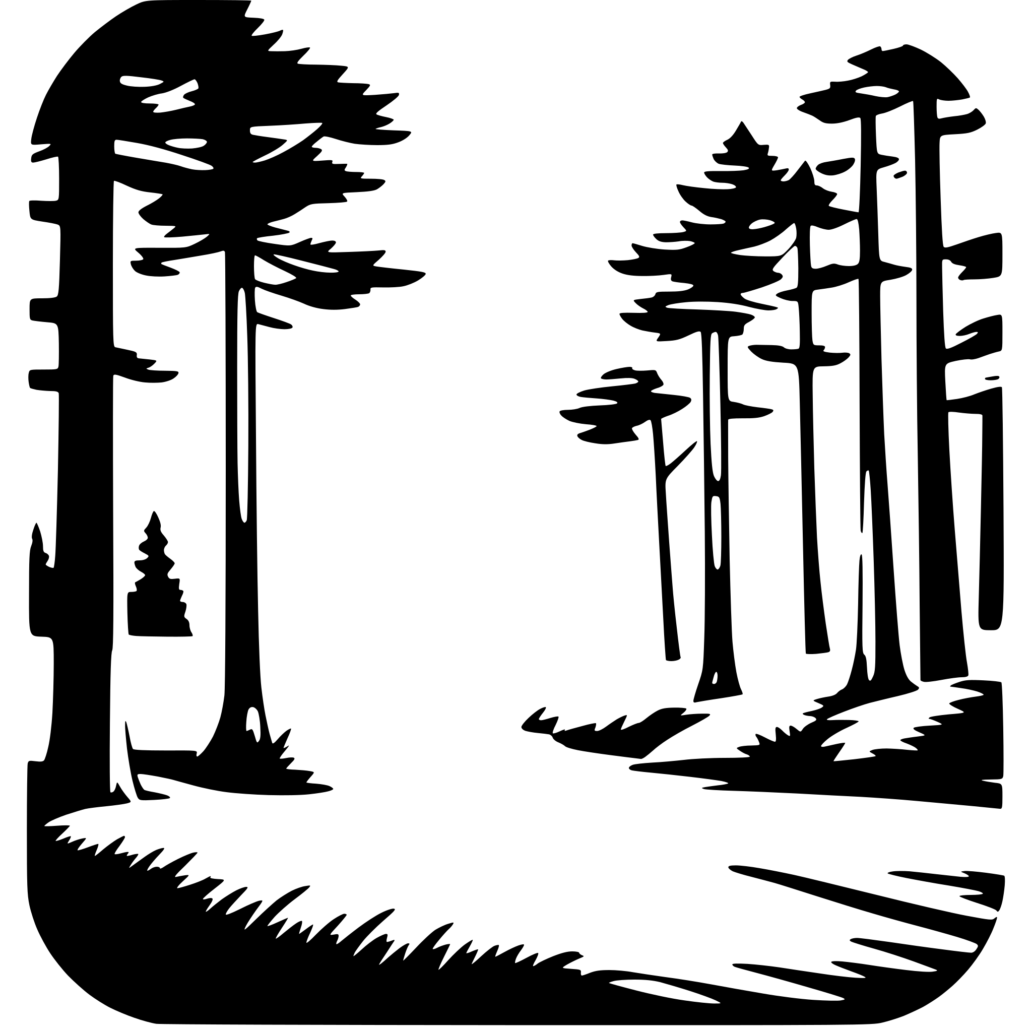 AI-generated SVG of 'peaceful woods'