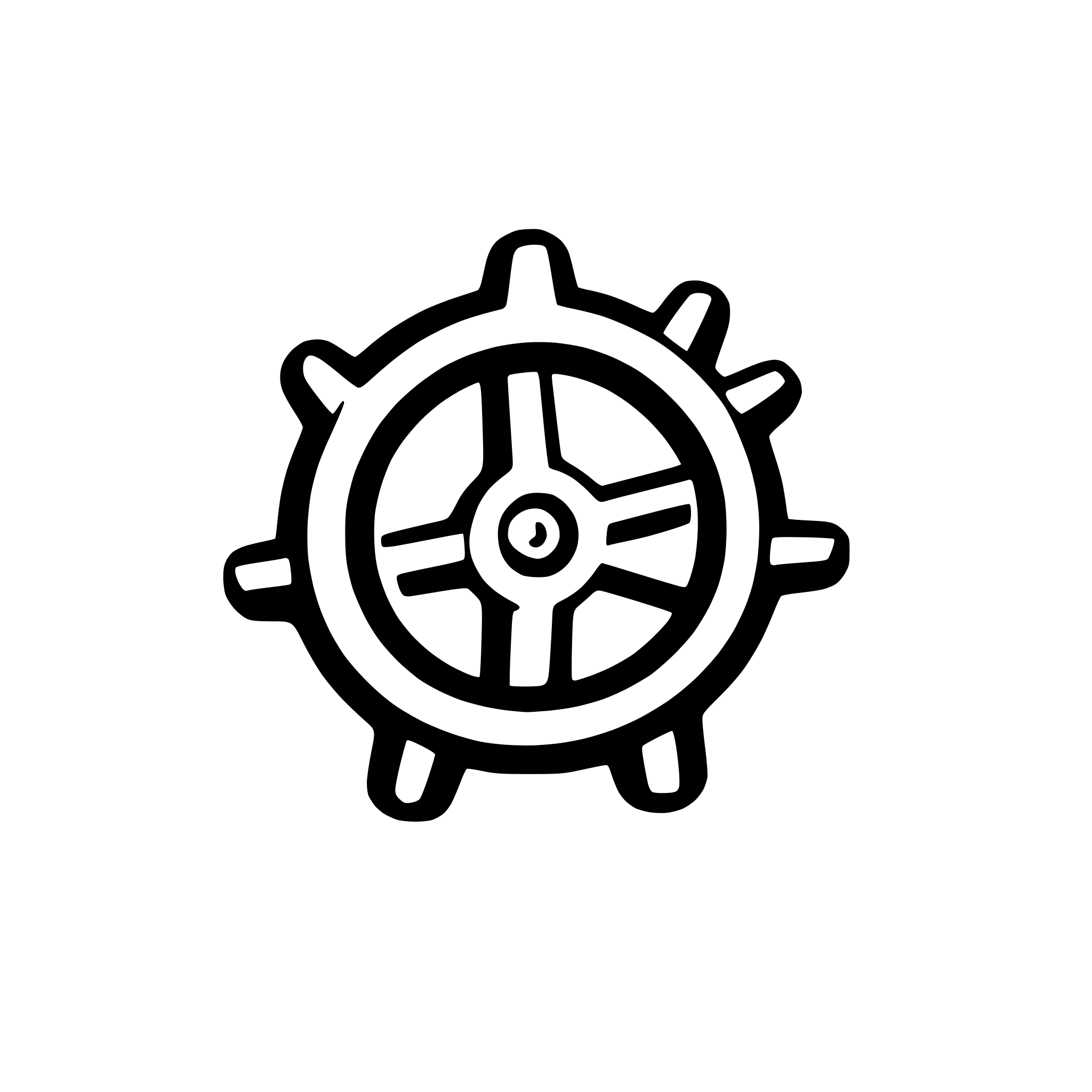 AI-generated SVG of 'wheel captain icon lined  style'