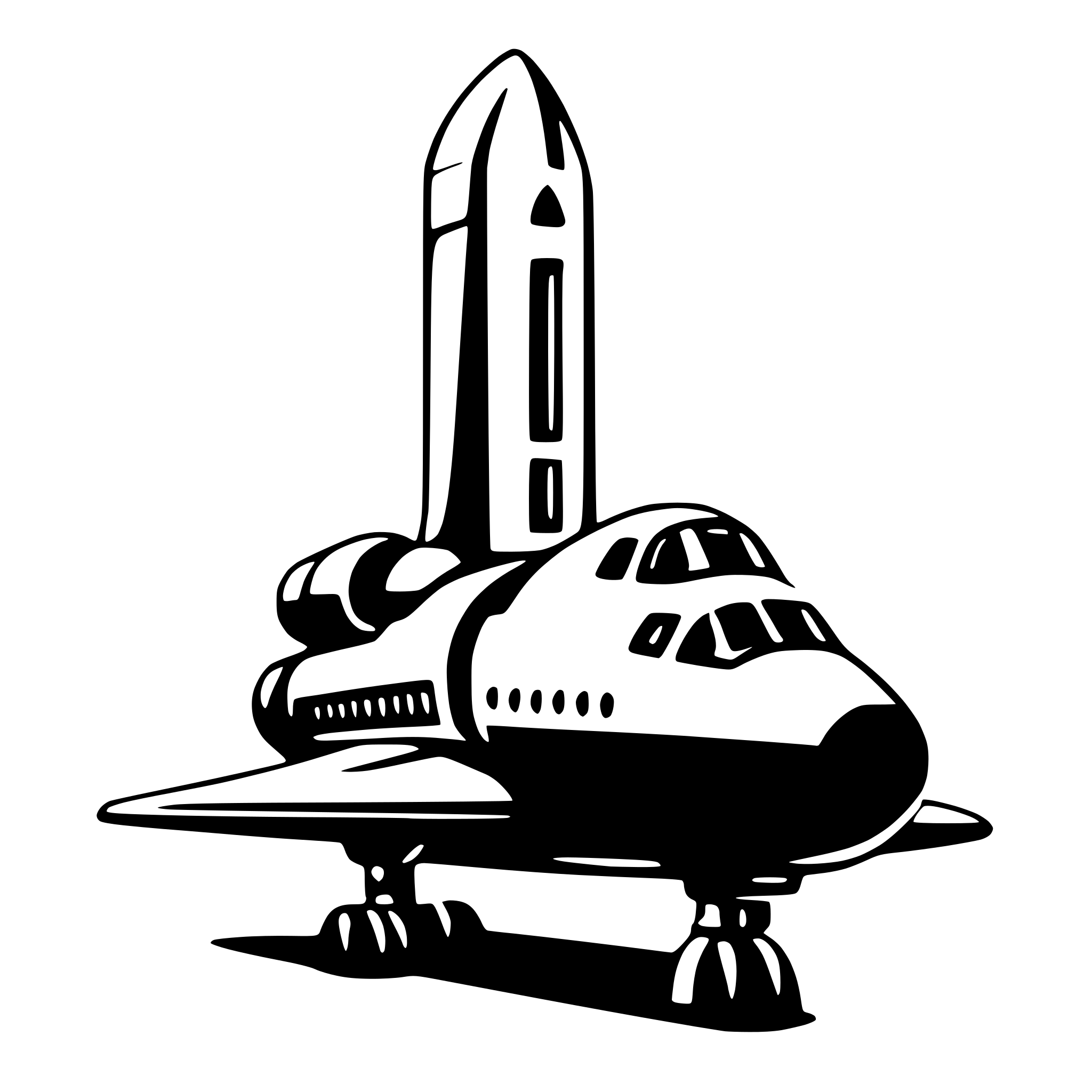 AI-generated SVG of 'space shuttle'